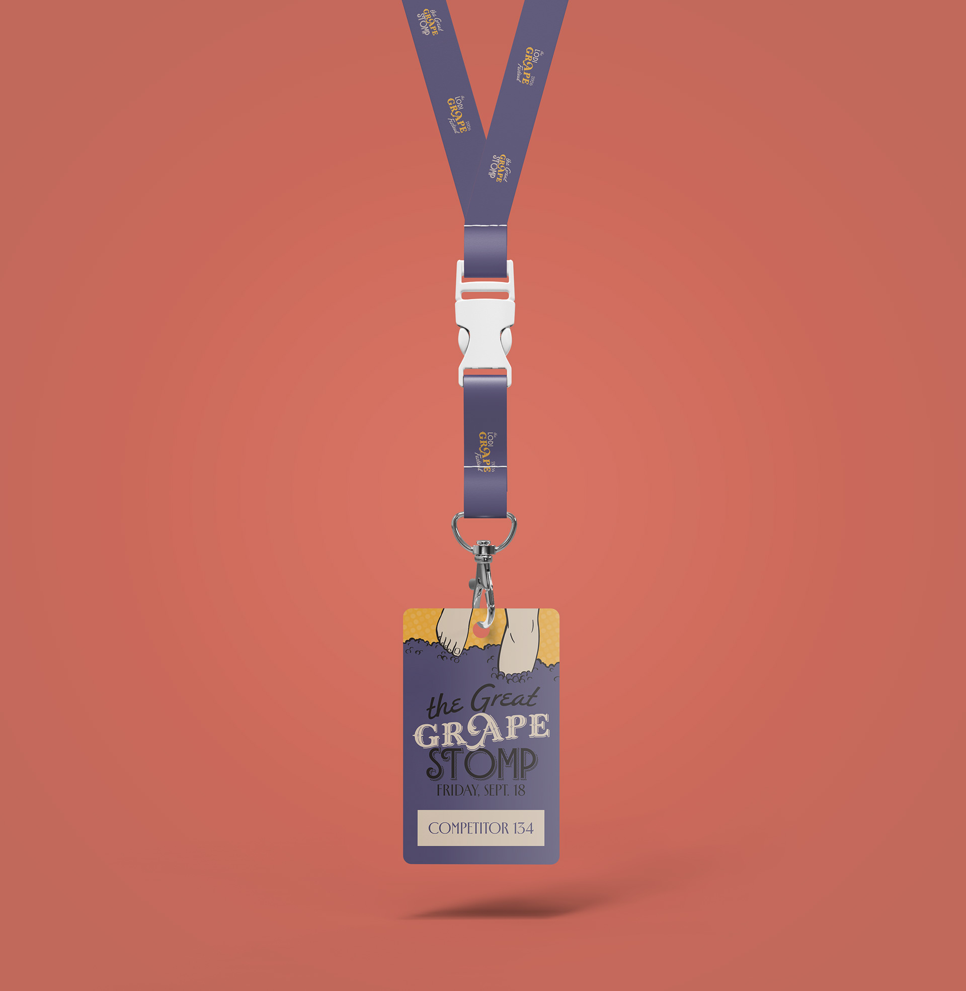 Mockup of Grape Stomp Competitor Badge