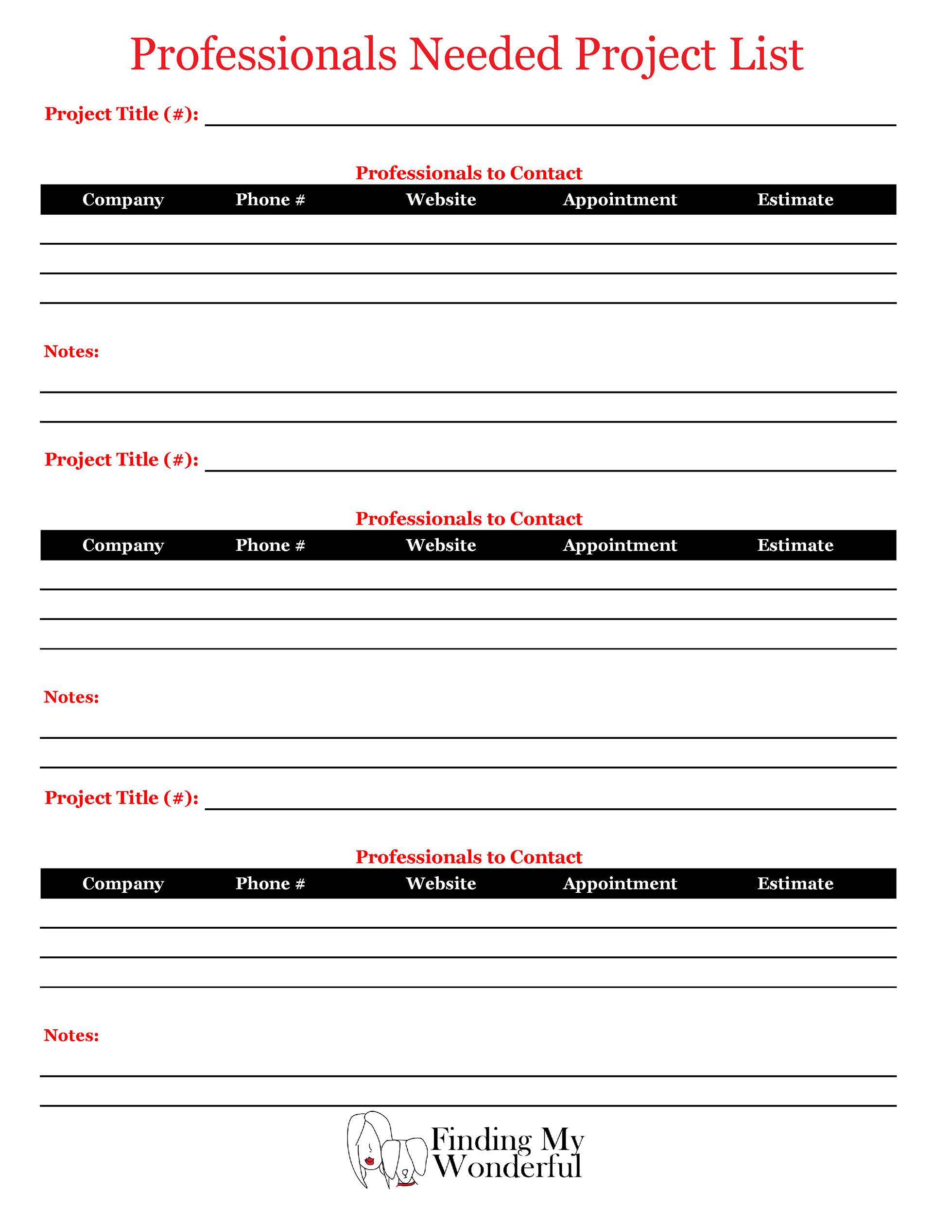 Master Project List - Page 3