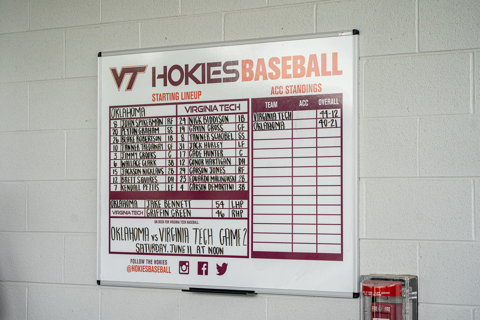 VIRGINIA TECH VS OKLAHOMA (GAME 1)