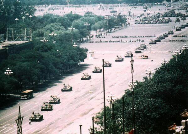 Uncropped version of Sin Wai-keung’s famous photo of Tank Man on Tiananmen Square, Beijing, 1989