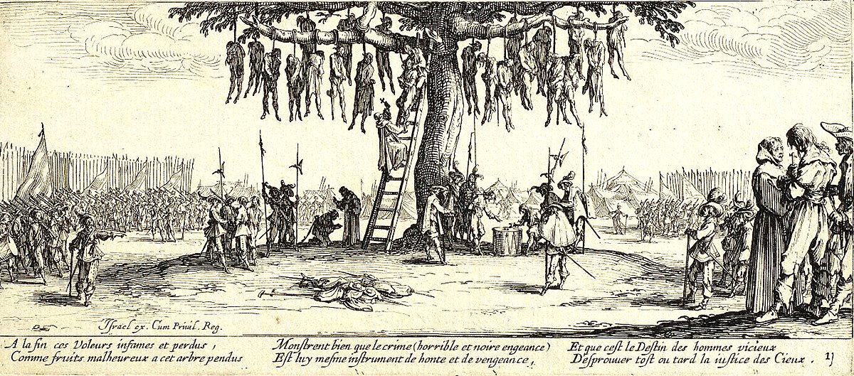 Jacques Callot, rycina z cyklu "Okropności wojny", Wikipedia