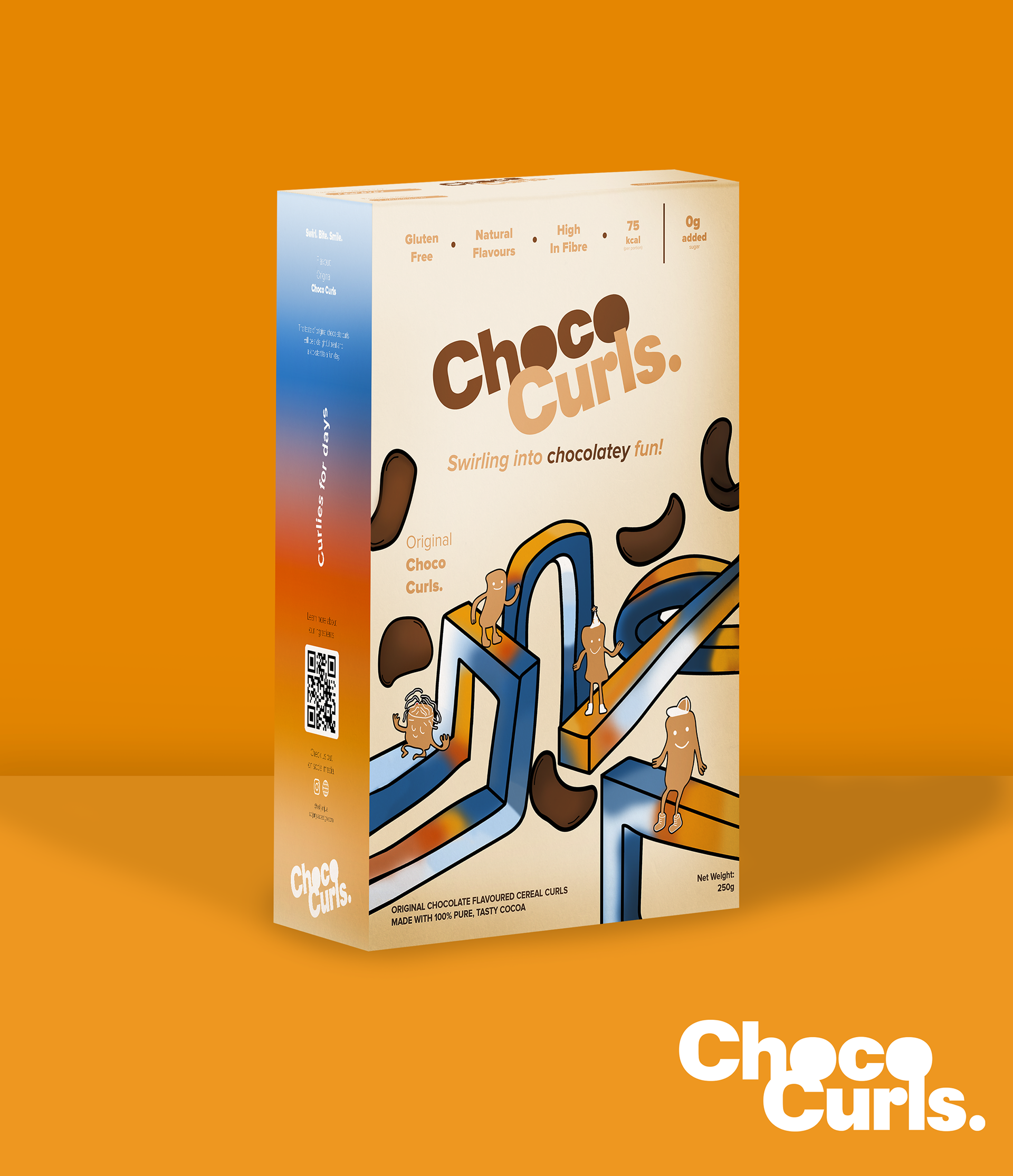 'Choco Curls' cereal render promo