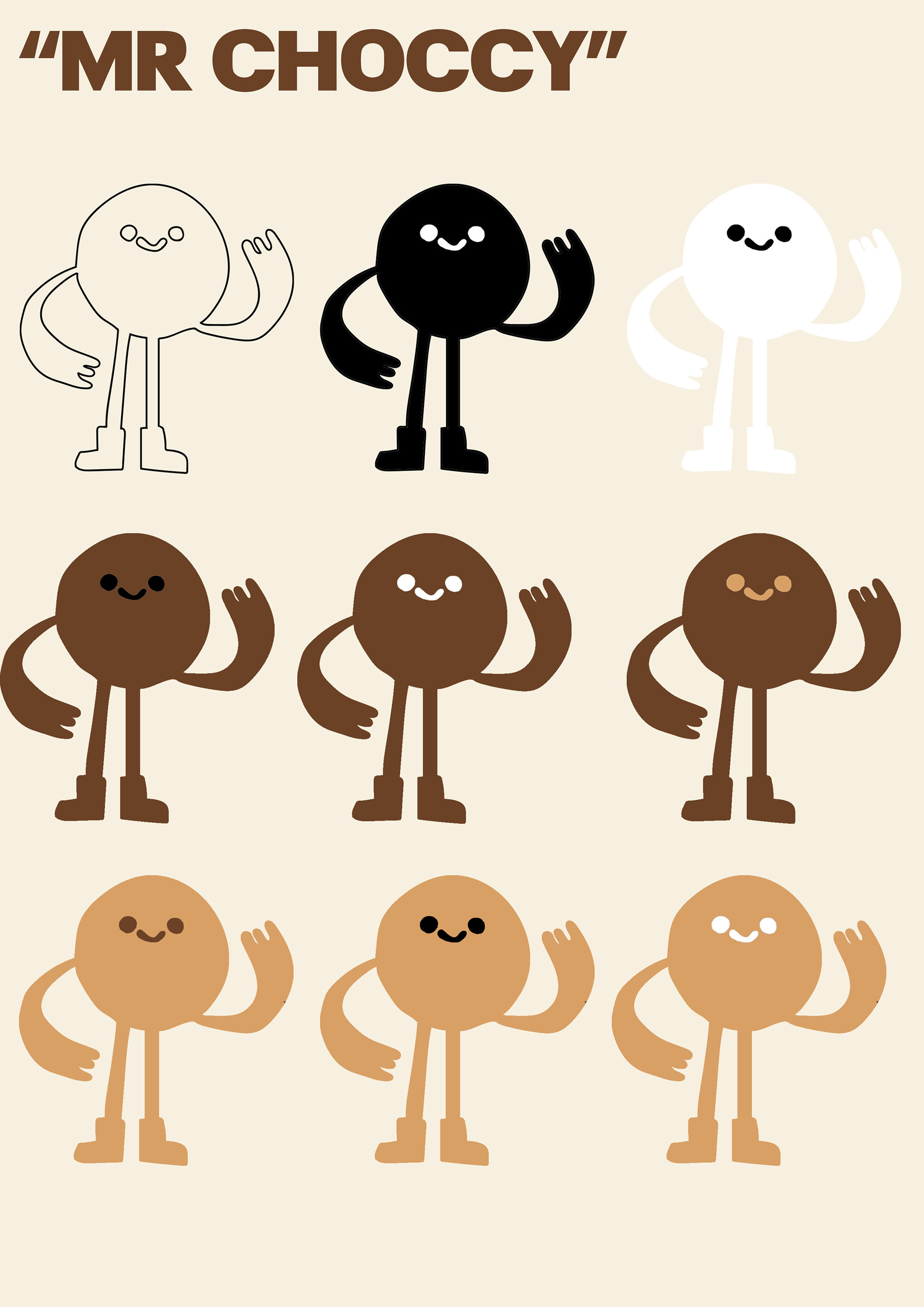 Creating 'Mr. Choccy.'