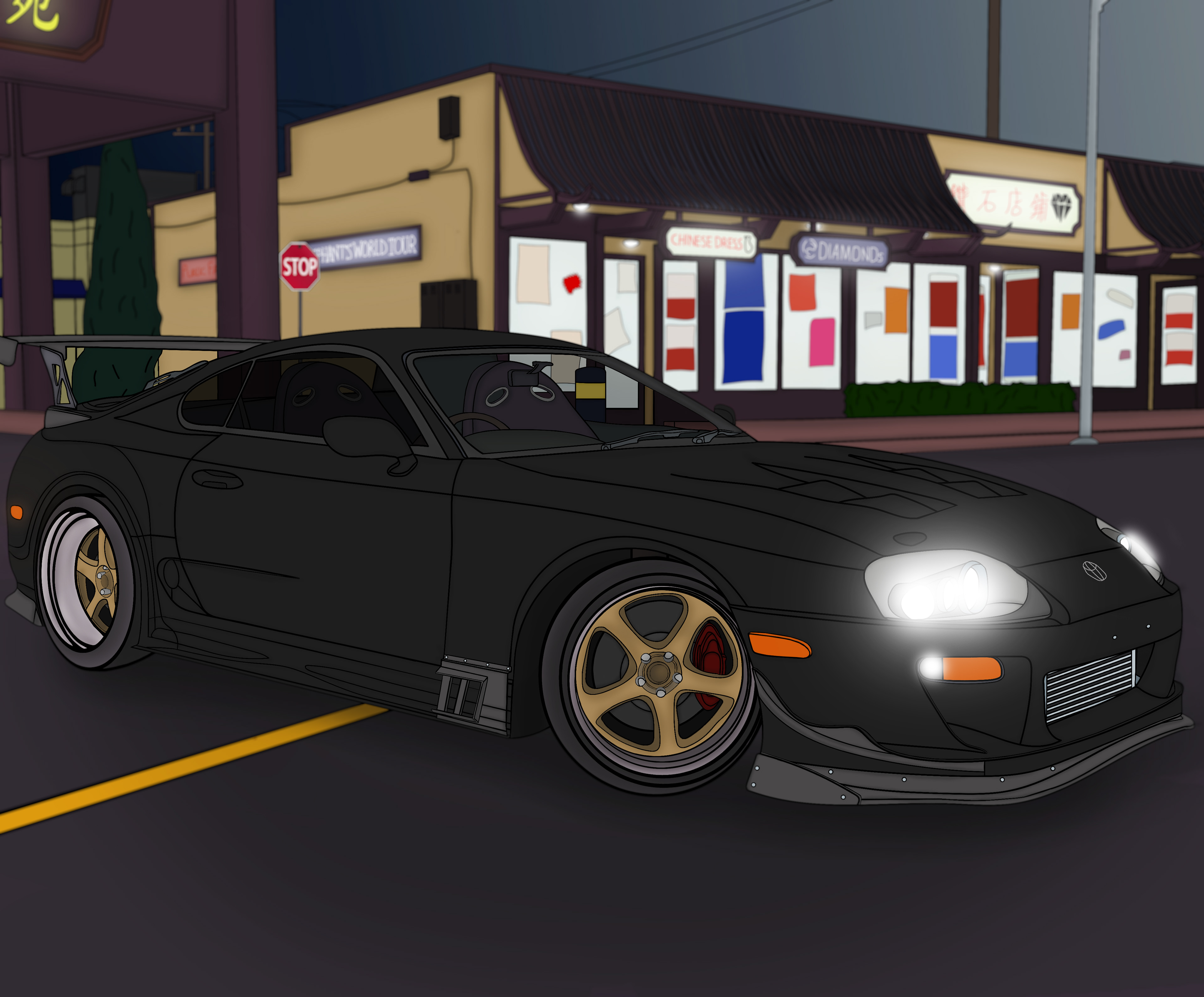 The Need For Speed- The Supra in its full glory.