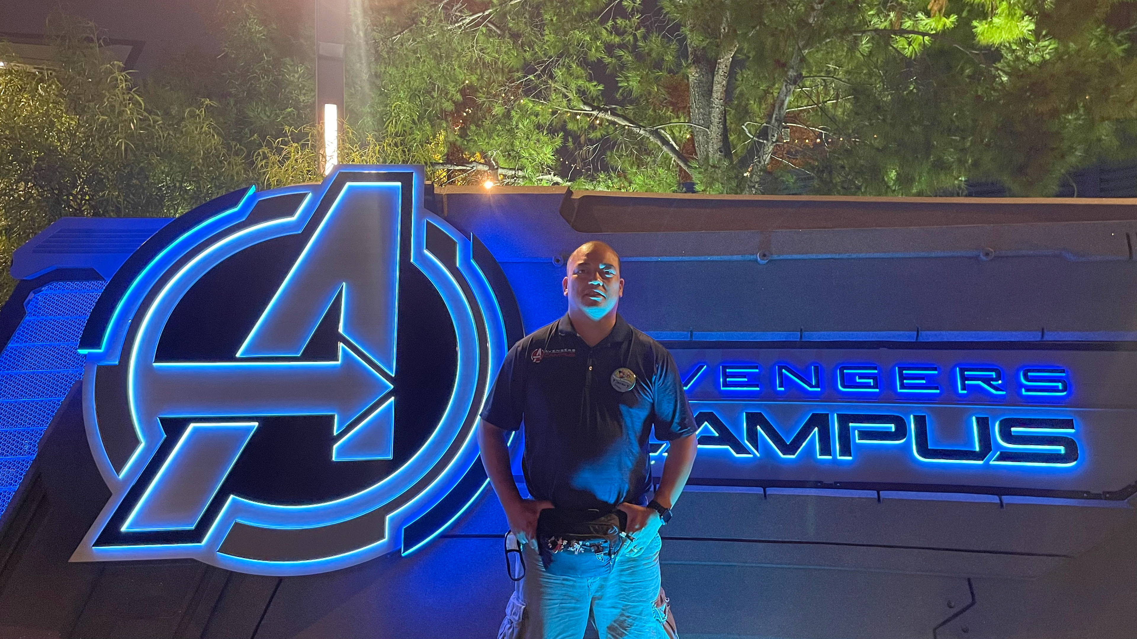 Avengers Campus Sign