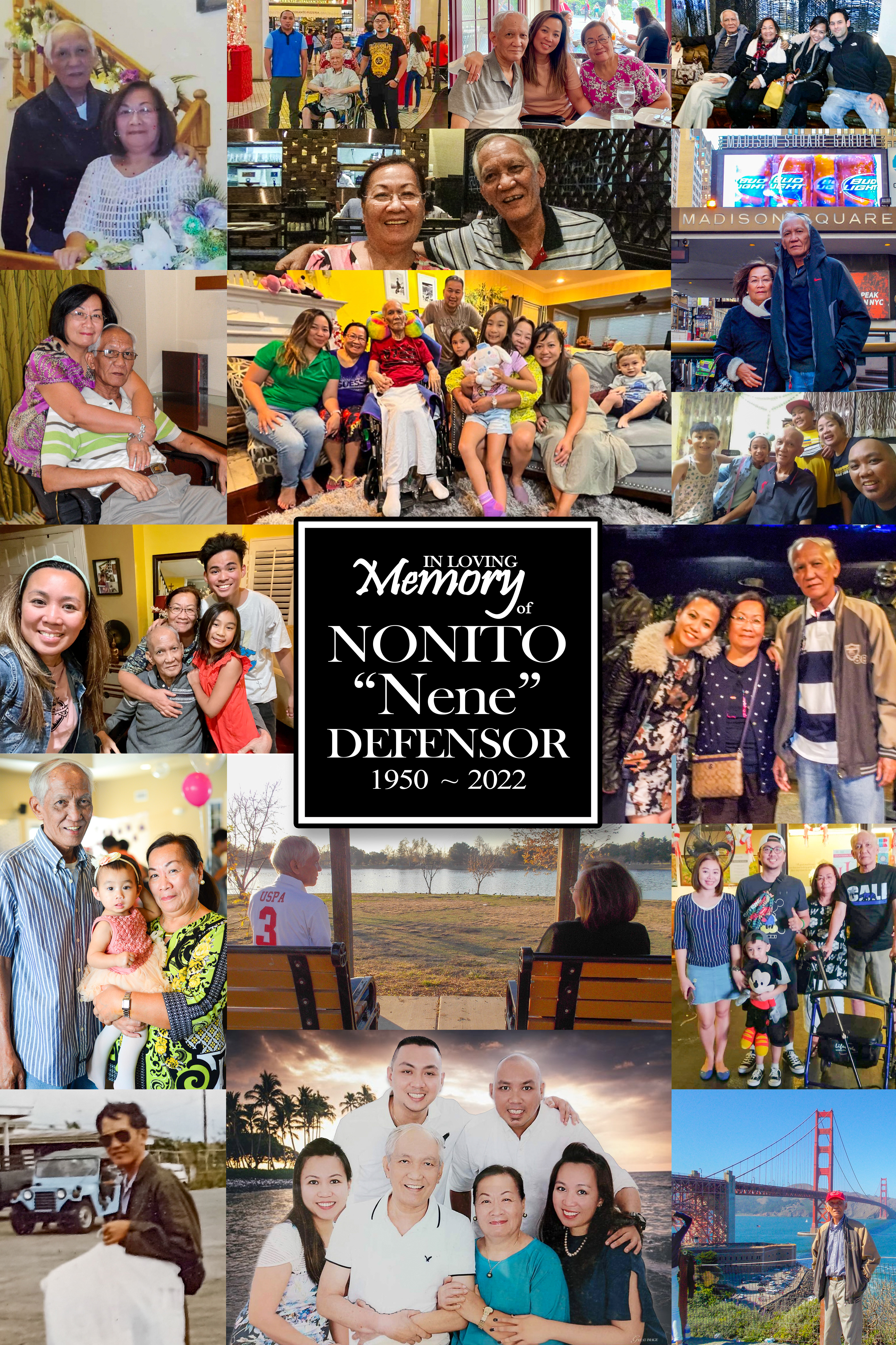 Tatay Nene Defensor's Memorial Tribute - 20"x30" Poster