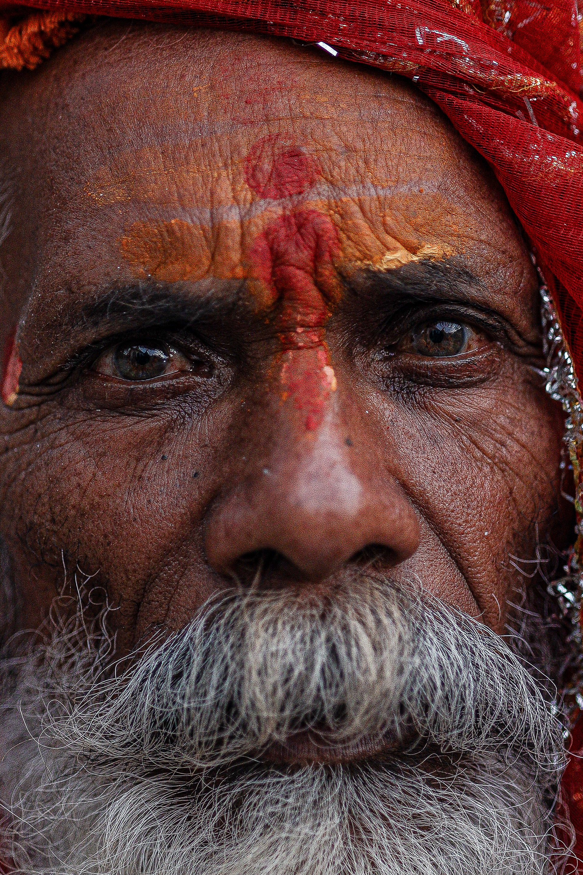 A sadhu at Pashupatinath Temple in Nepal.