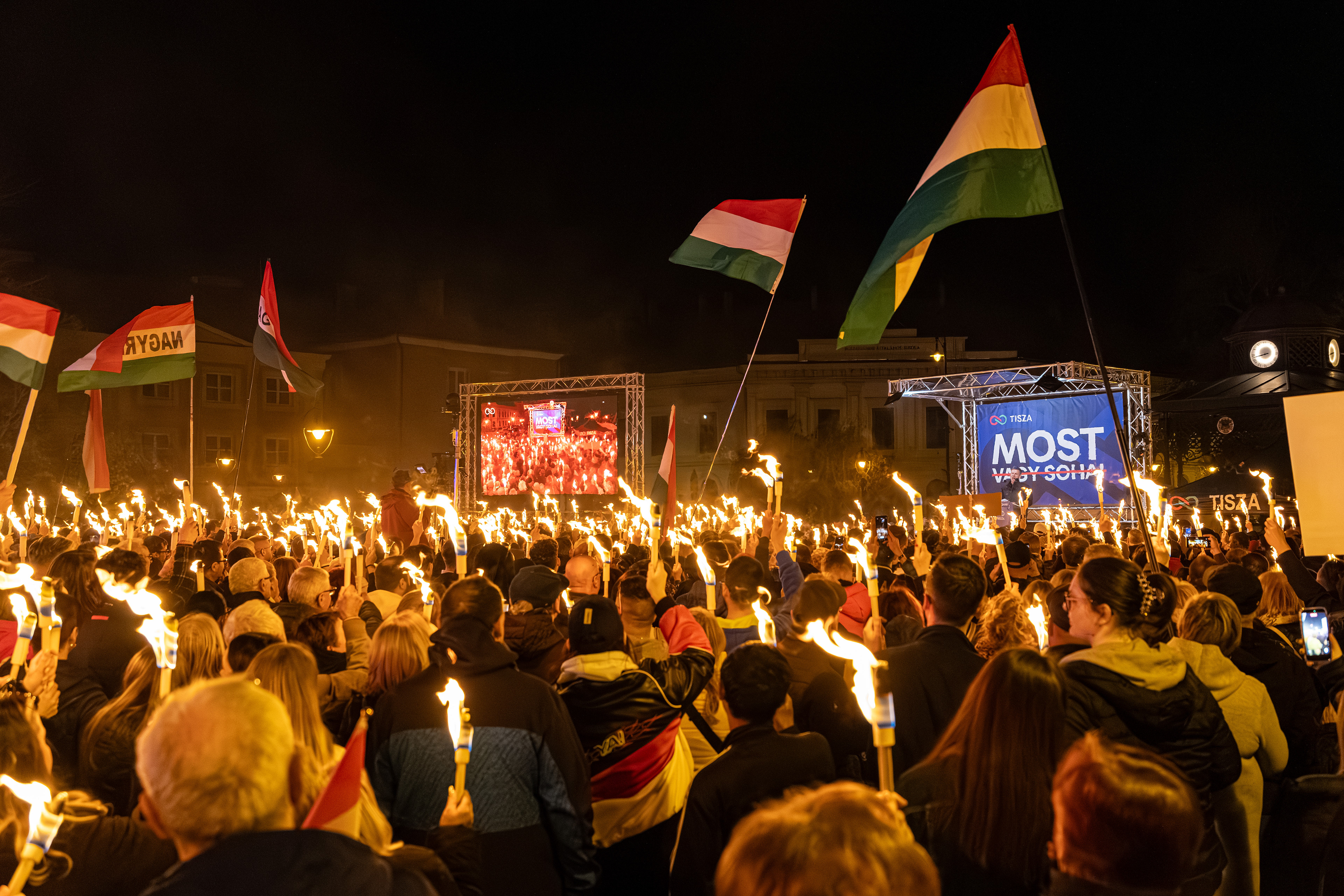 Election rally of the Tisza party in Nagykanizsa.