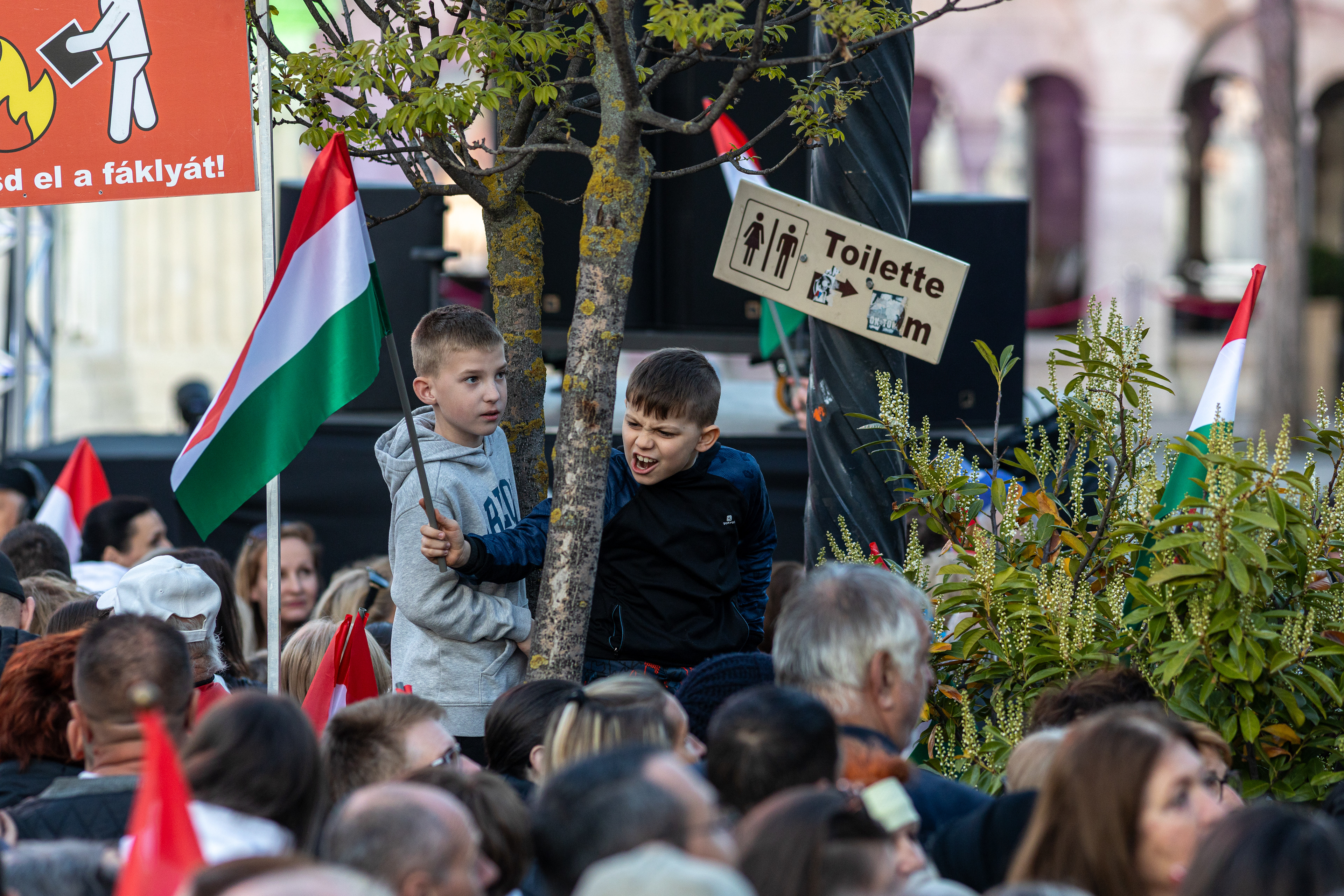 Fidesz party rally in Budapest.