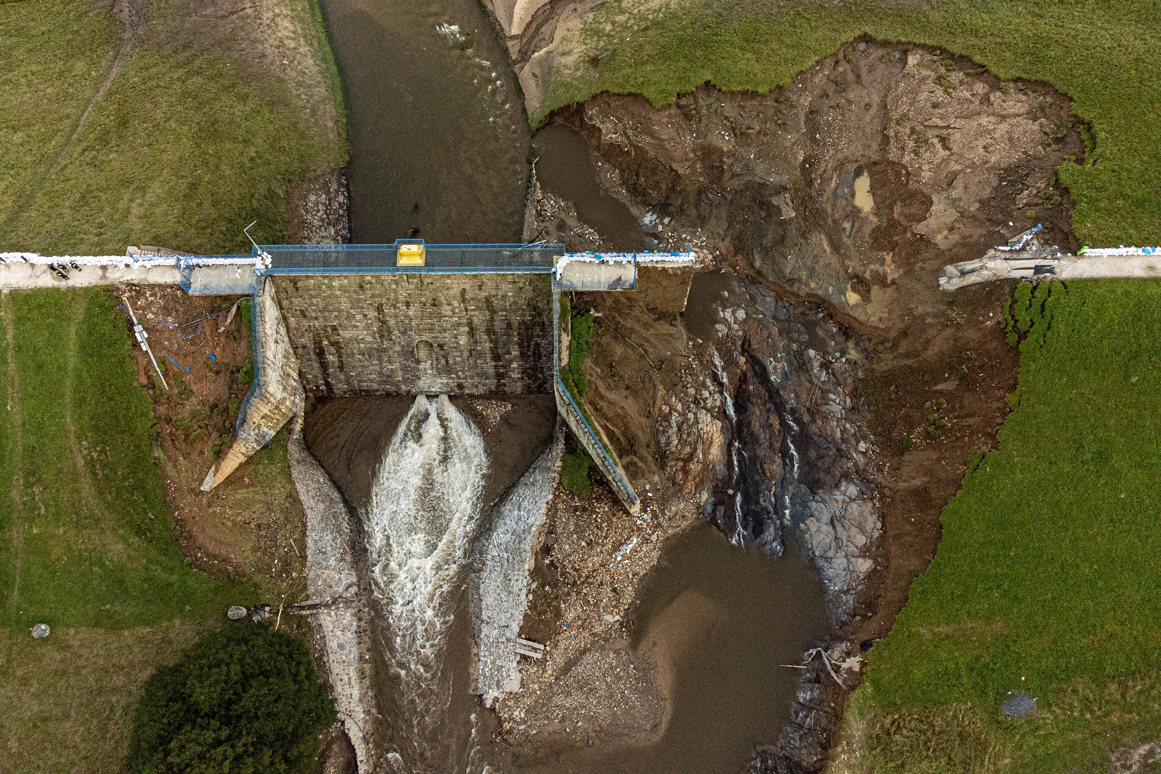 Stronie Śląskie, Poland. A damaged dam after it failed during the flood, triggering a destructive wave that residents say was far more violent than the one in 1997.
