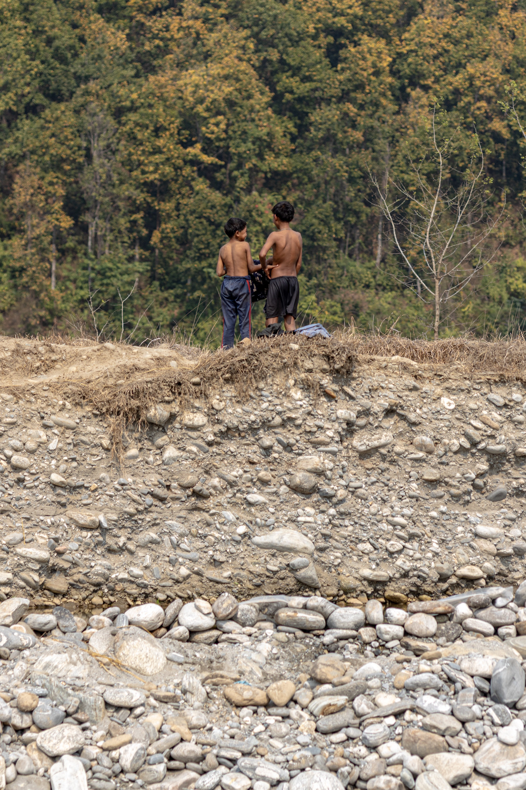 Children spend their free time in Nuwakot district, Nepal.