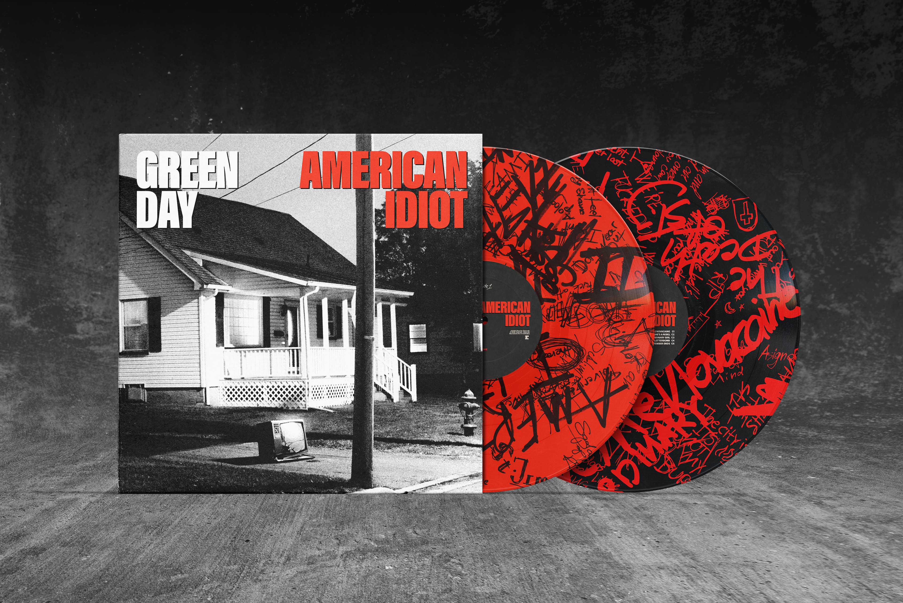 Redesign af LP-cover til Greendays American Idiot.