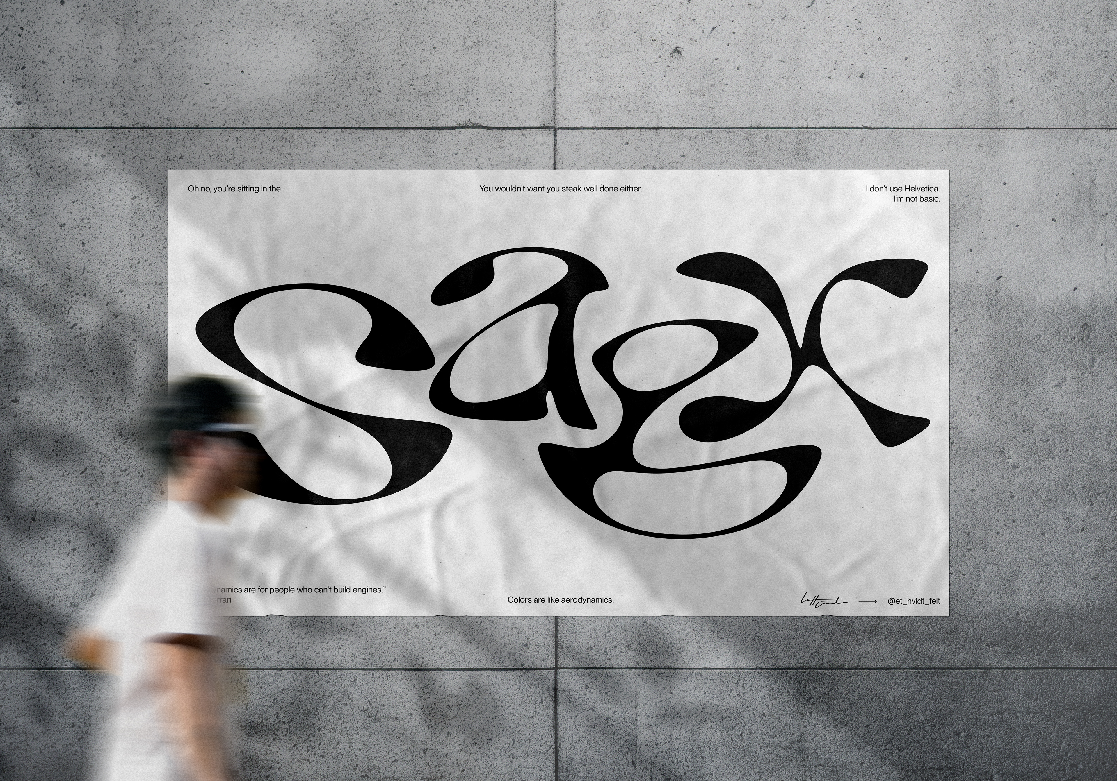 Typografi udviklet af formen på en saks.