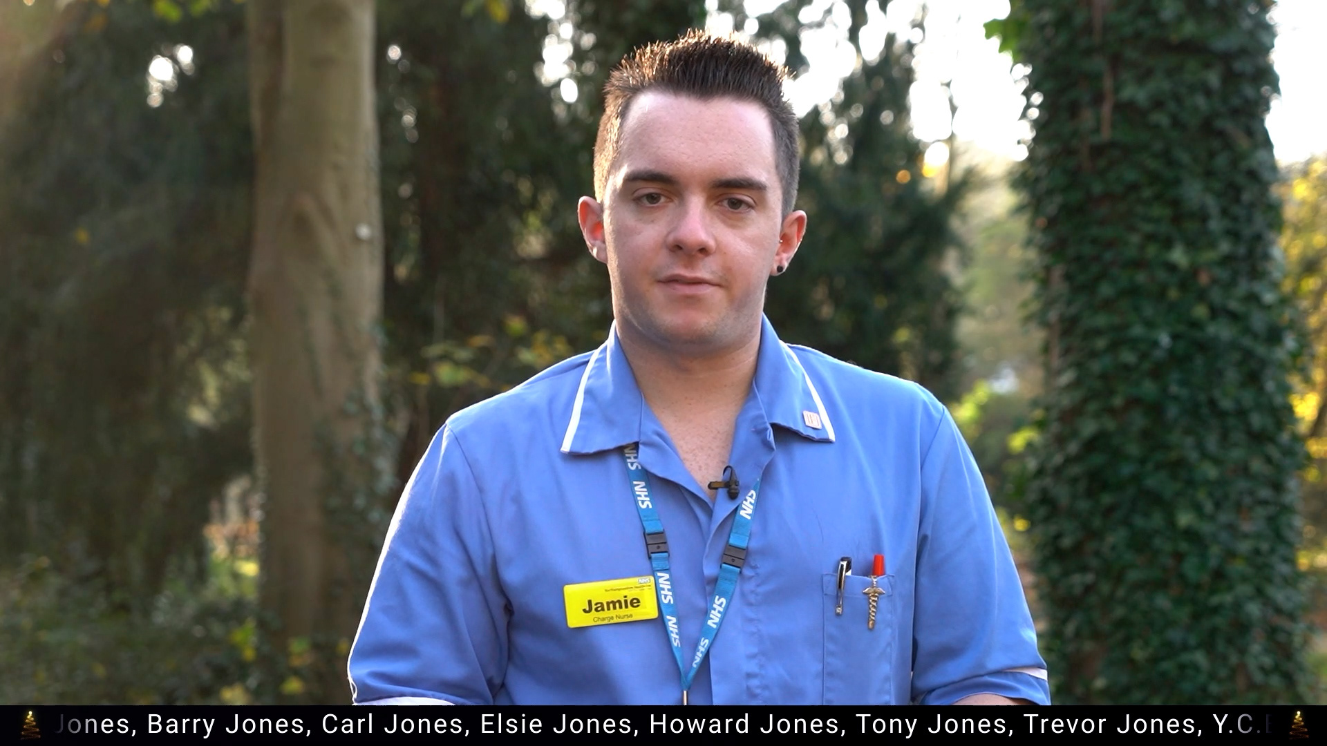Charge Nurse Jamie Smith read a poem