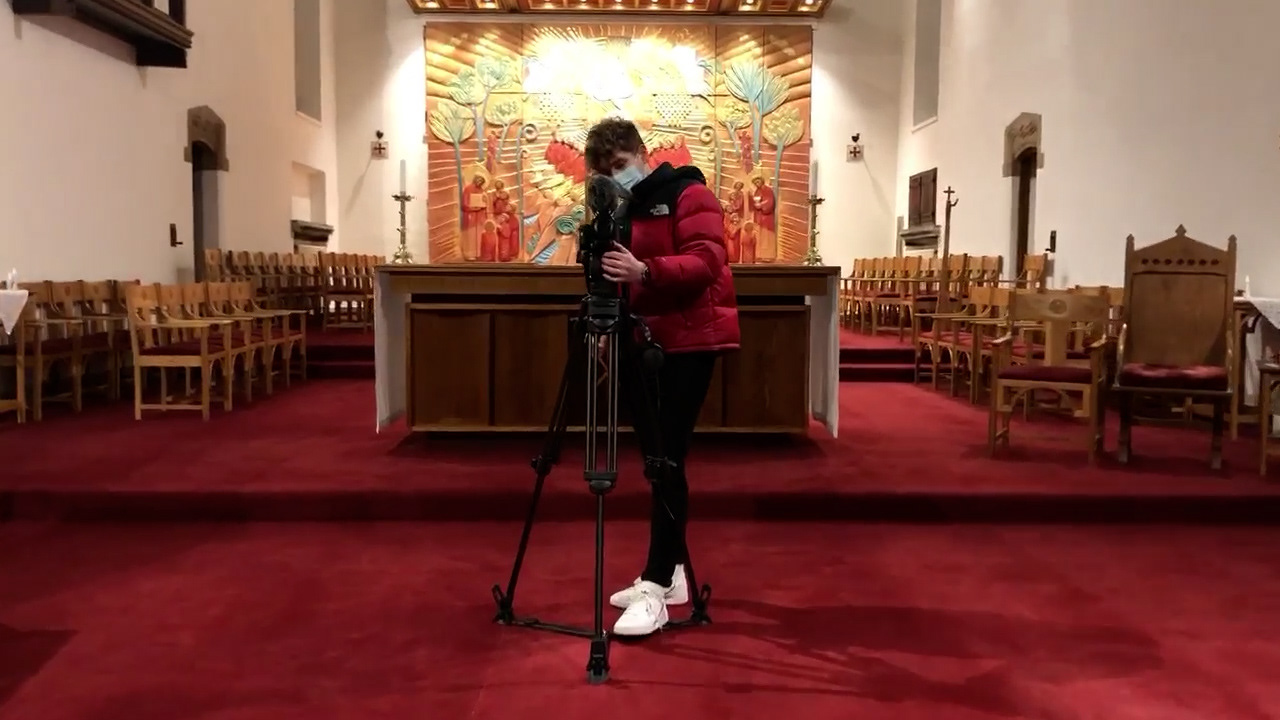Filming at Northampton Cathedral