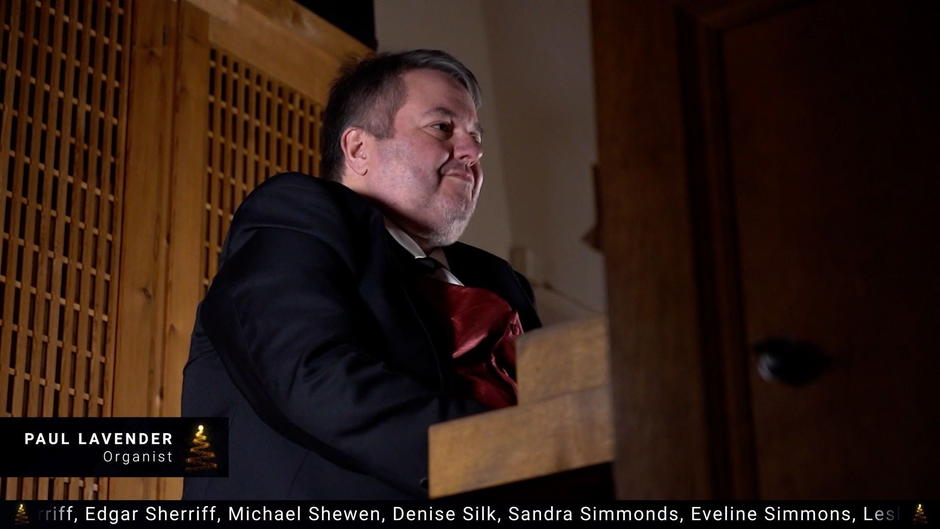 Paul Lavender playing the organ