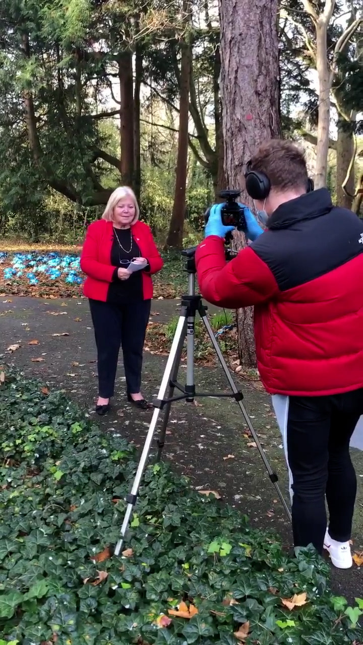 Filming Pam at Cynthia Spencer Hospice