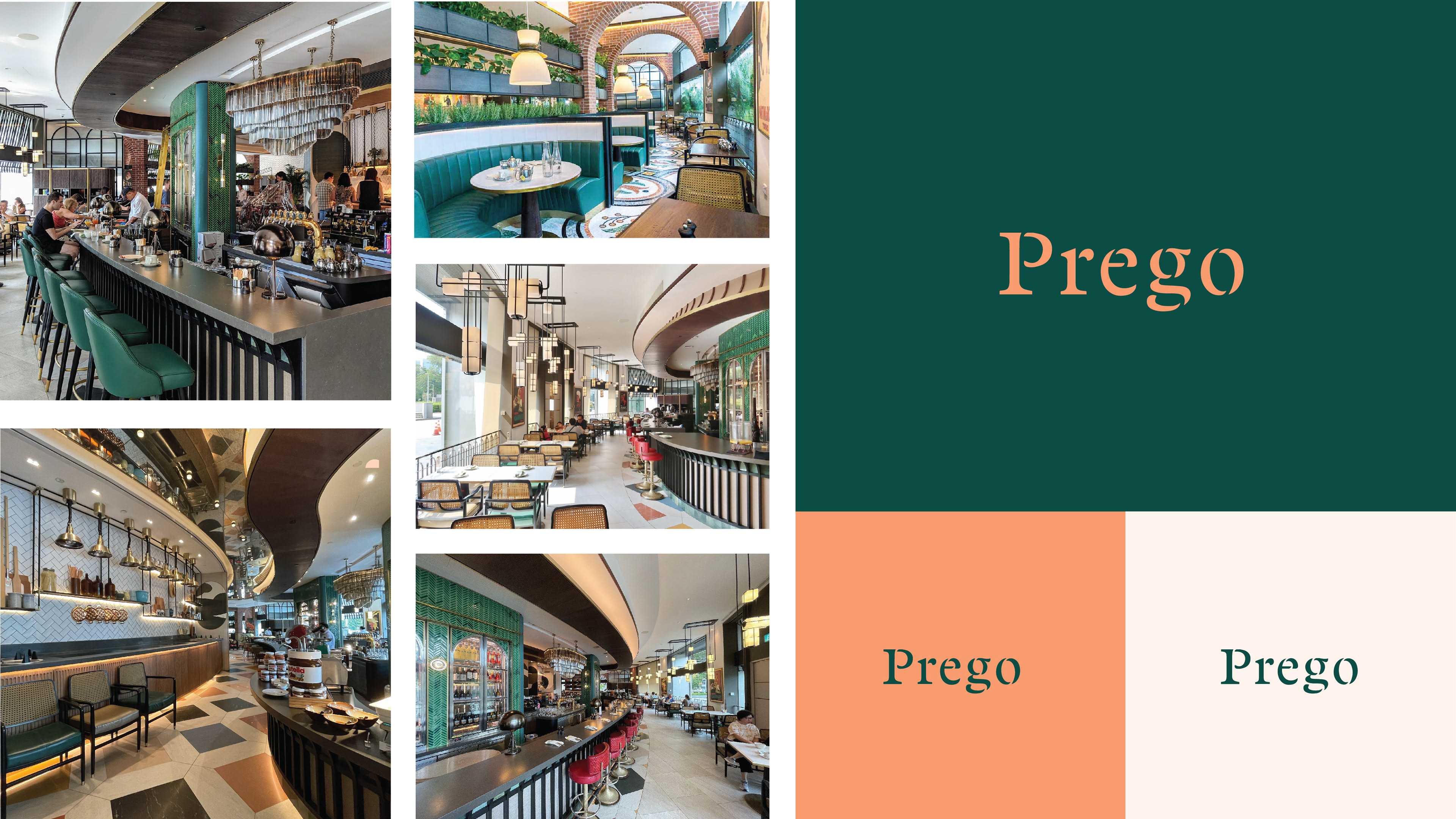 Prego restaurant for Fairmont hotels menu moodboard