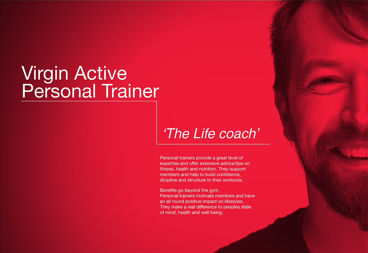 Virgin Active personal training brand design
