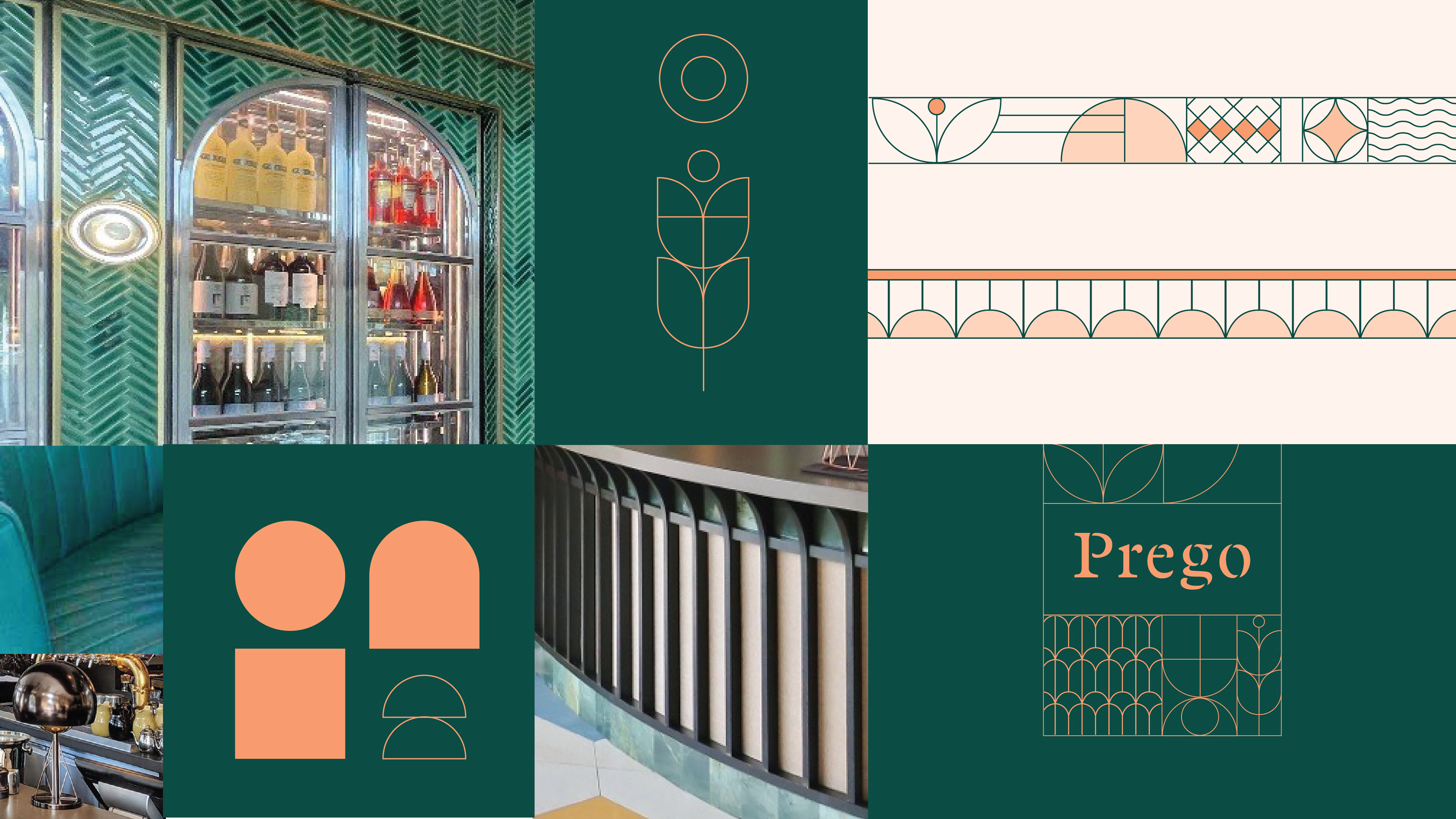Prego restaurant for Fairmont hotels menu visual elements