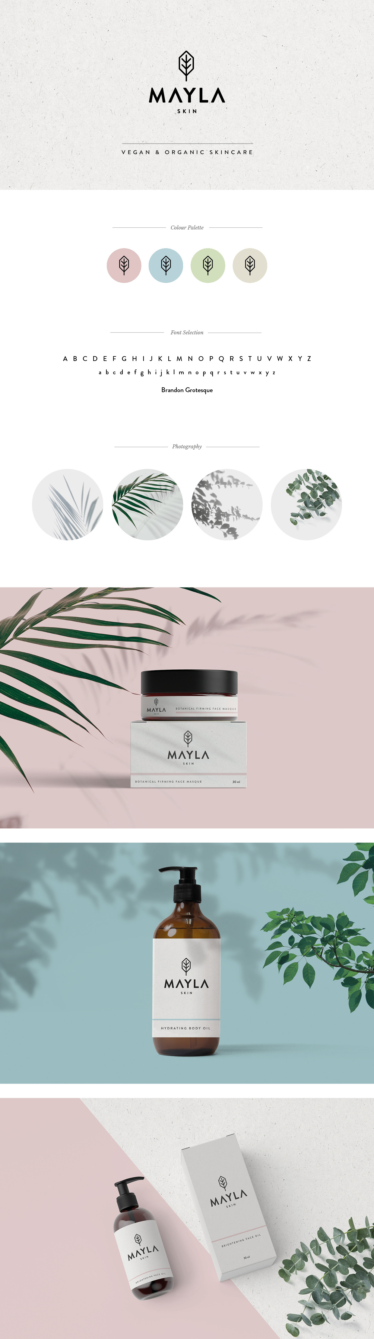 Organic and vegan skincare brand design
