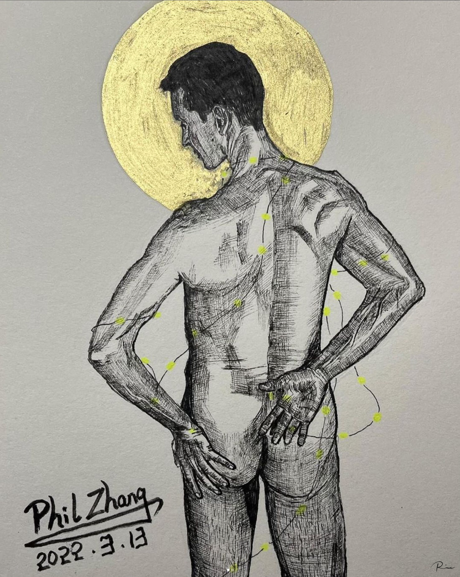 wonderful artwork by Phil Zhang instagram.com/menonart69 | model: François Joël from a photo by ric4men.com