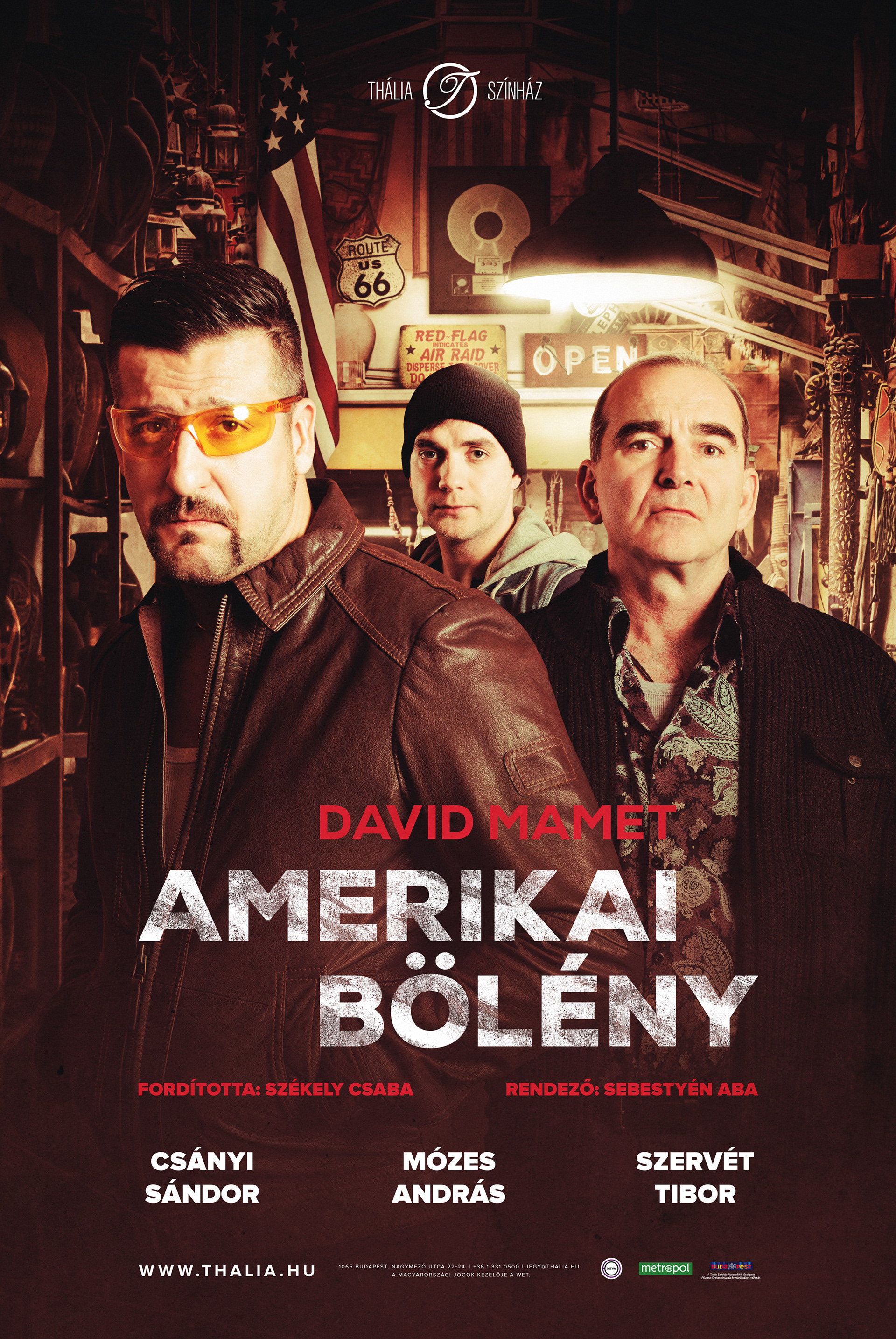 "Amerikai bölény / American Buffalo" theatre poster