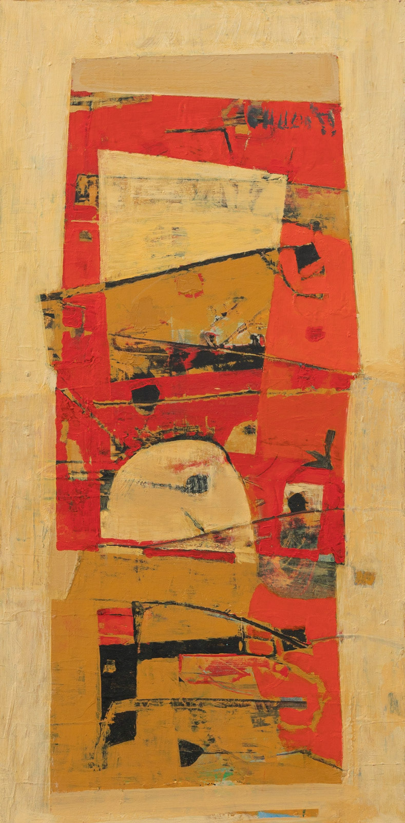 "Vertical Structure 2", acrylic on canvas, 2012, 80x40 cm