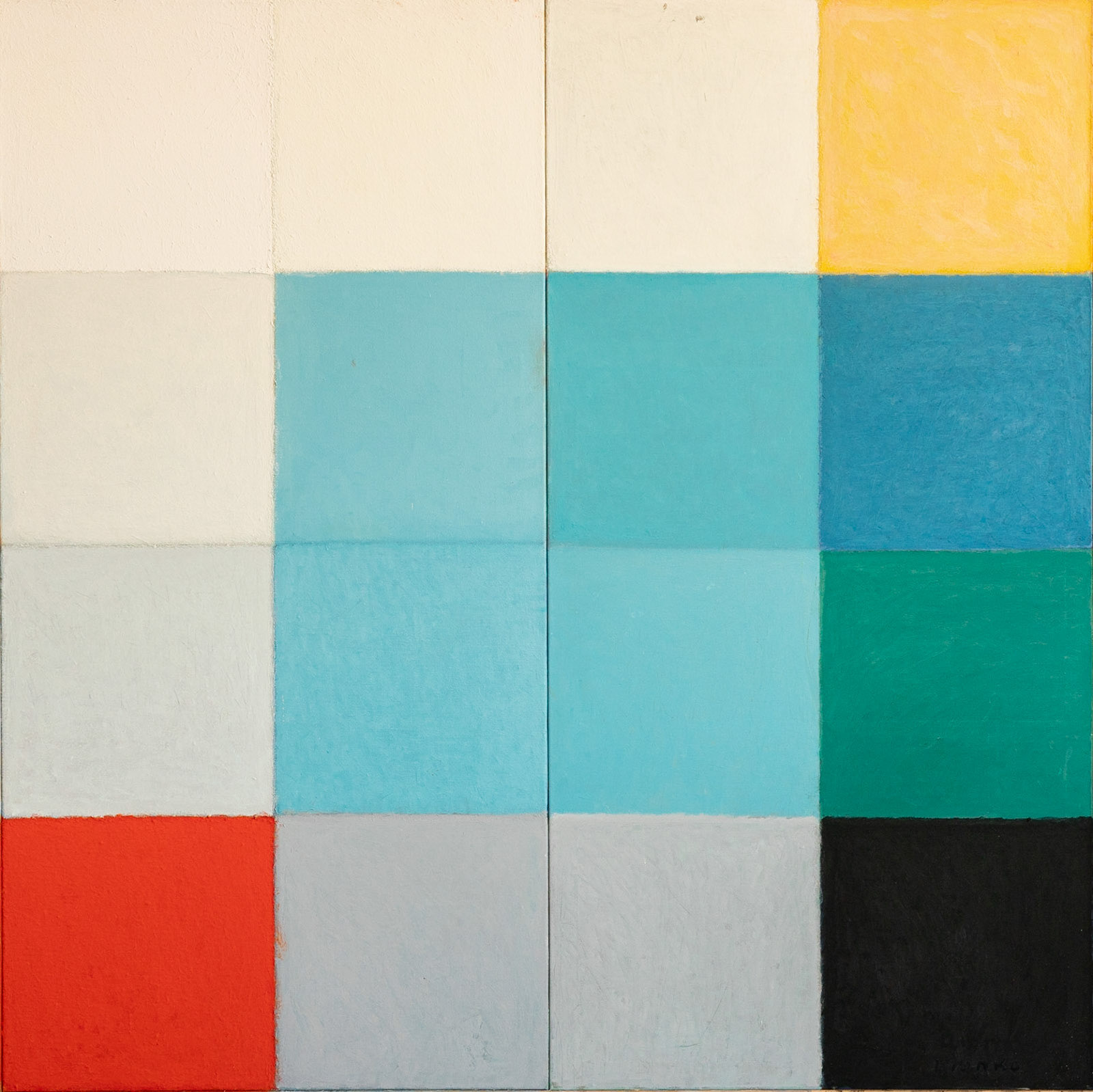 "Untitled 7", mixed media on canvas, 2021, 160x160 cm