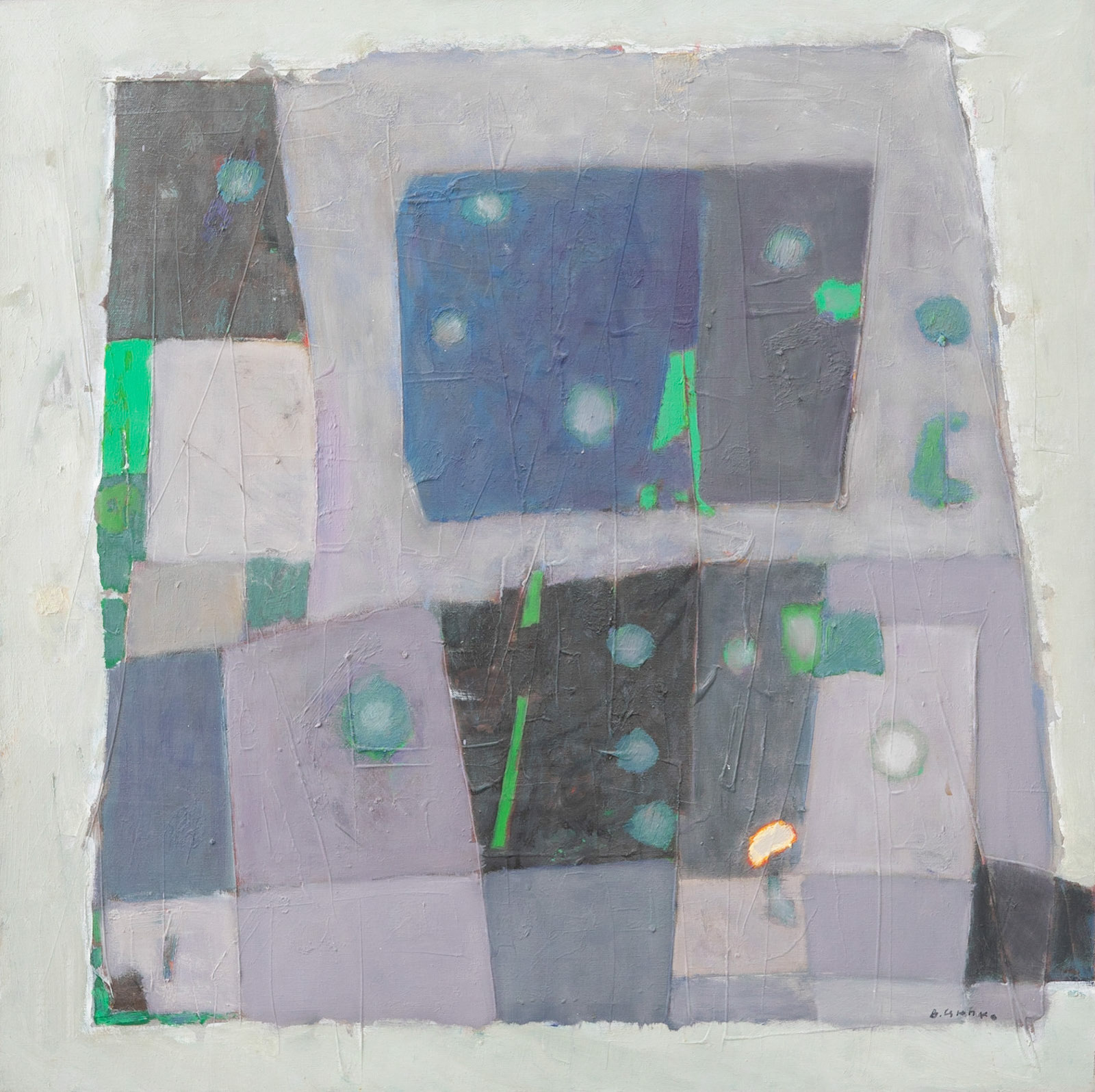 "Untitled", mixed media on canvas, 2016, 80x80 cm