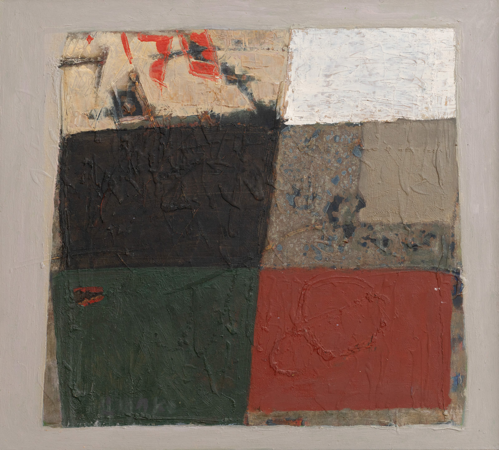 "Six Planes on Green", oil on cardboard, 2009, 54x60 cm