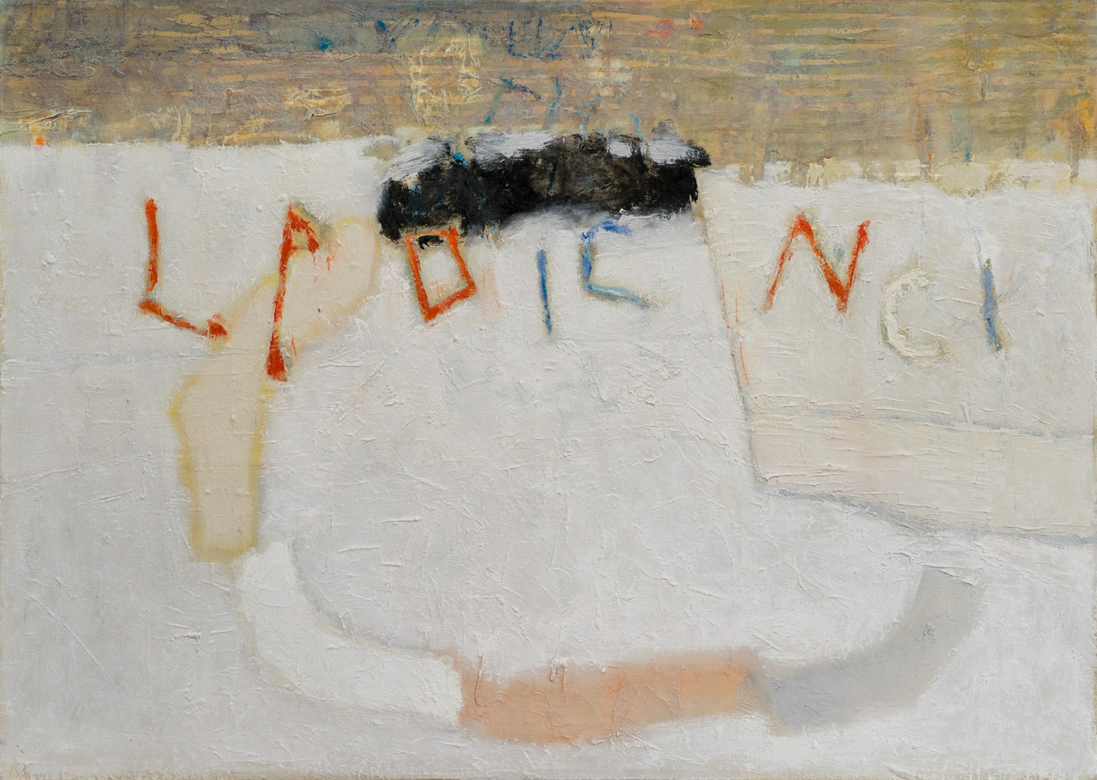 "Black Stripe", mixed media on canvas, 2015, 50x59 cm