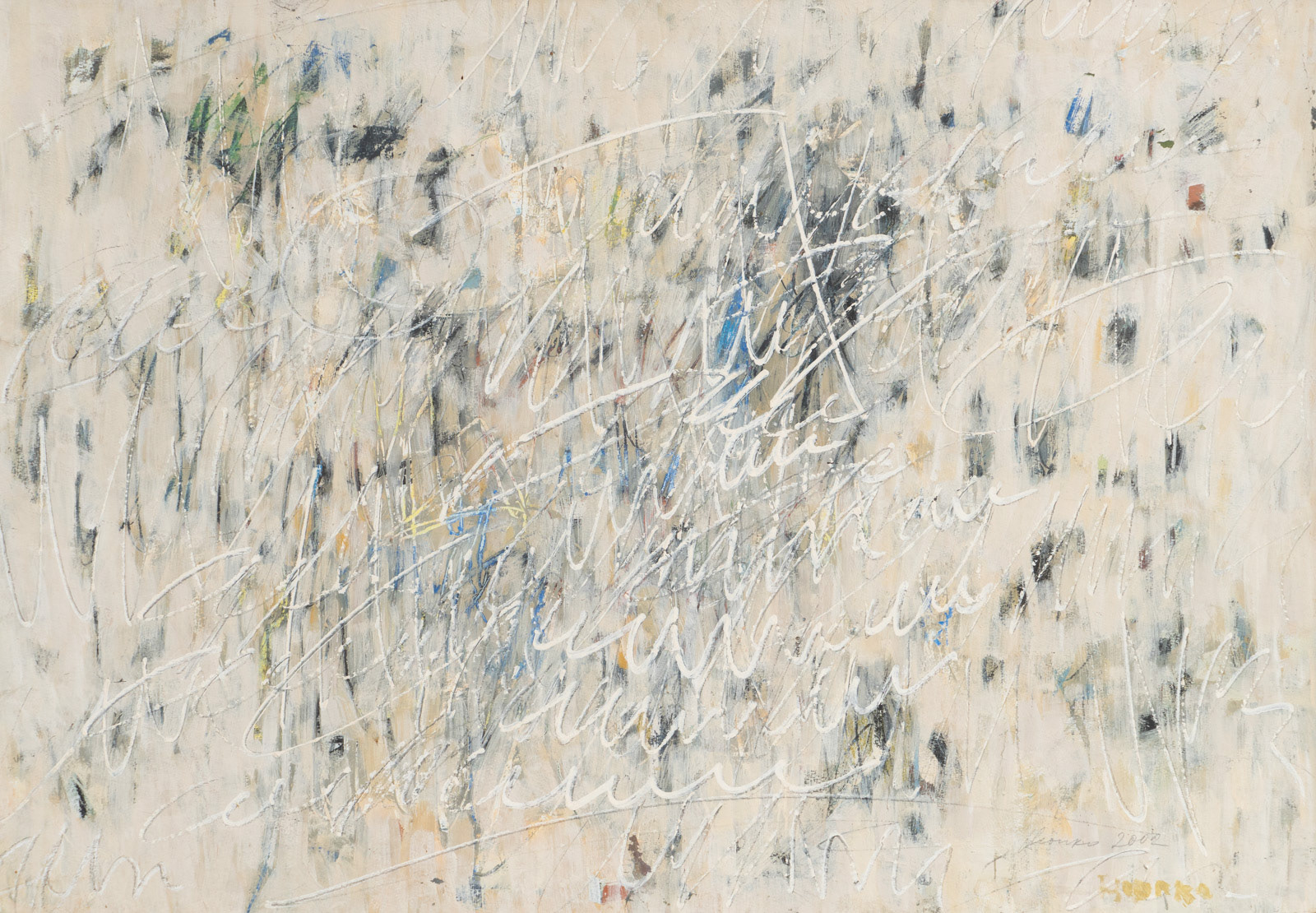 "Untitled", acrylic on cardboard, 2002, 120x80 cm