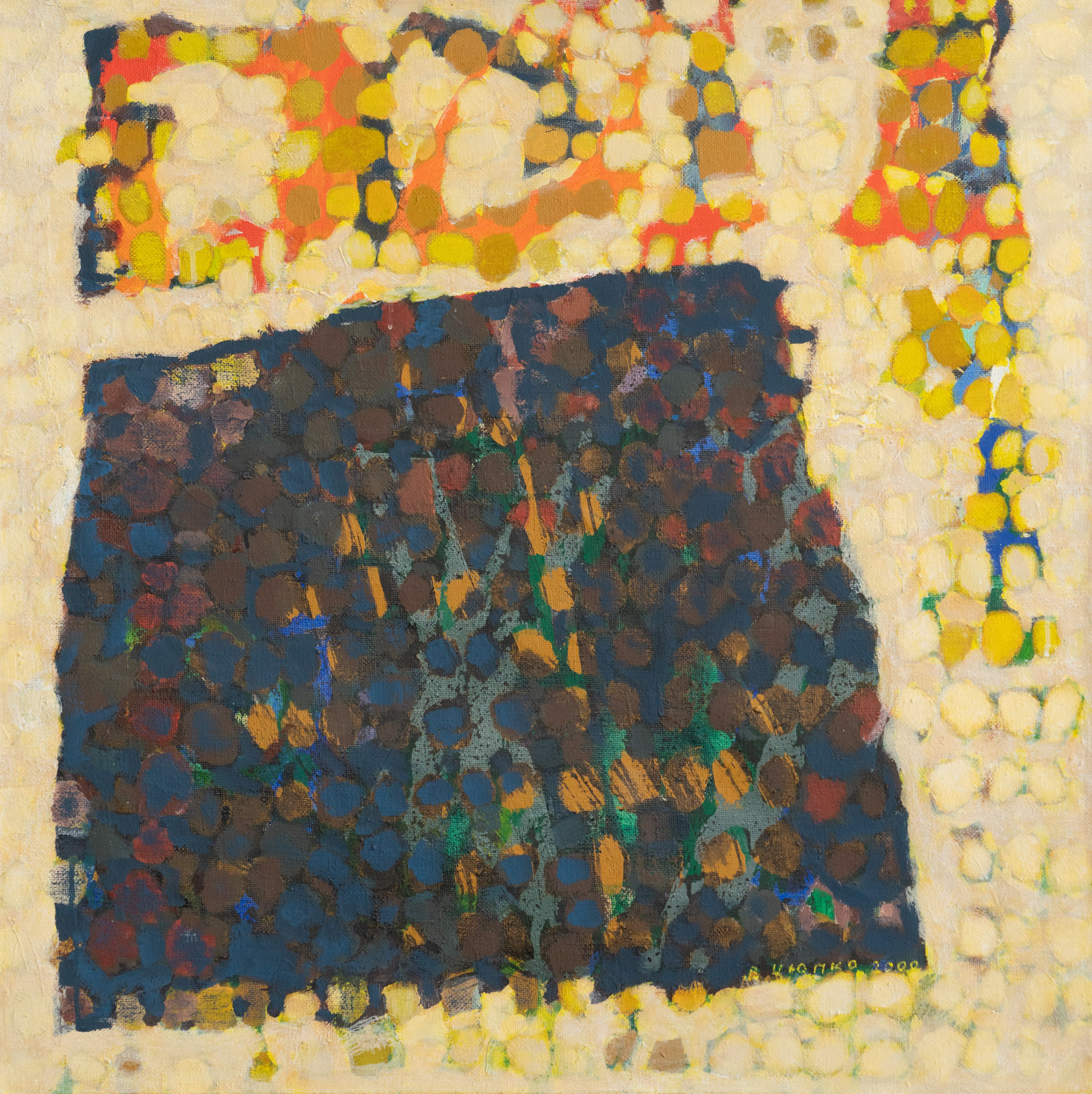 "Heat", acrylic on canvas, 2000, 74x74 cm