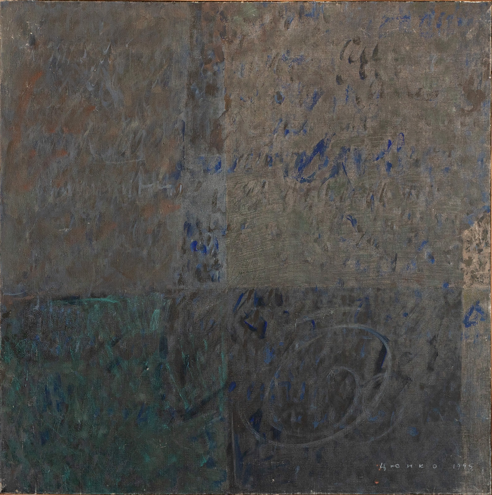 "Windows 2", oil on canvas, 1995, 80x80 cm