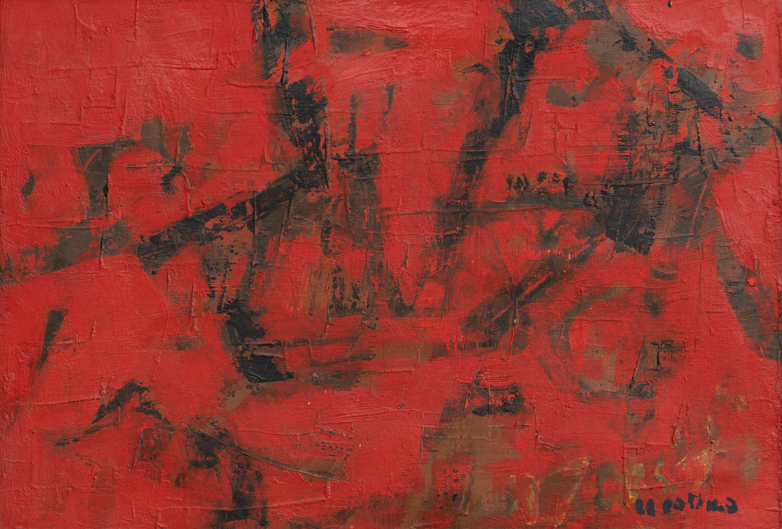 "At Fire", oil on canvas, 2006, 35x50 cm