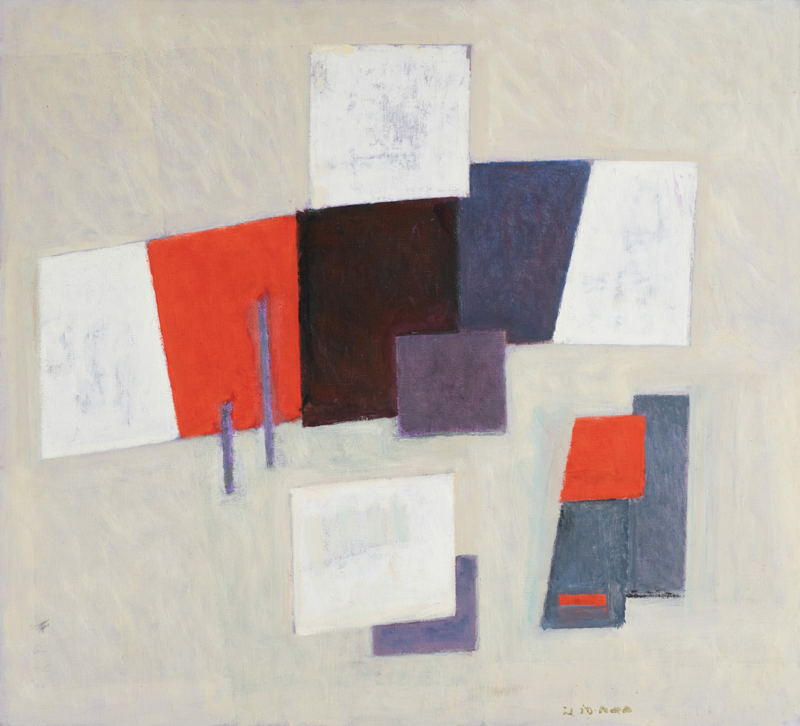 "Untitled", mixed media on canvas, 2018, 100x110 cm