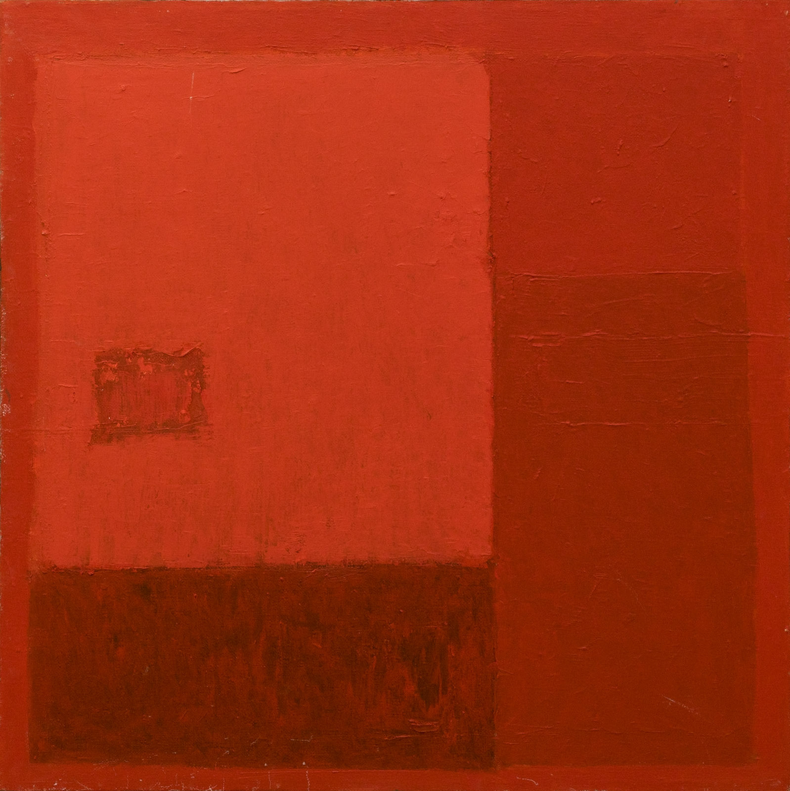 "Red Square ІІ", mixed media on canvas, 2016, 75x75 cm