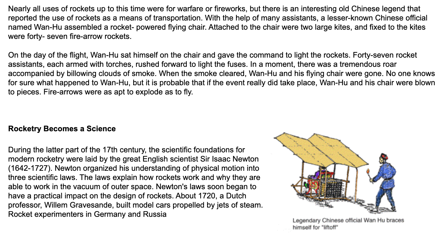 History of Rockets — static poster 2