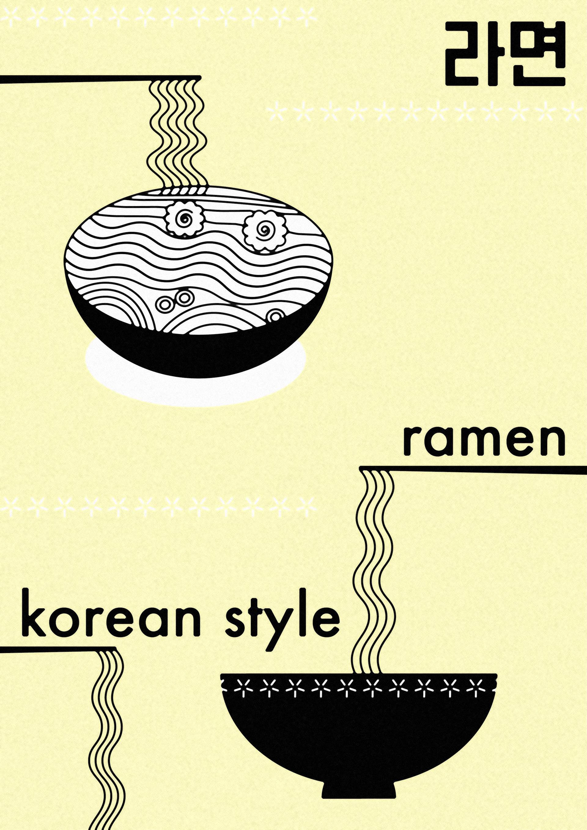 Korean ramen poster