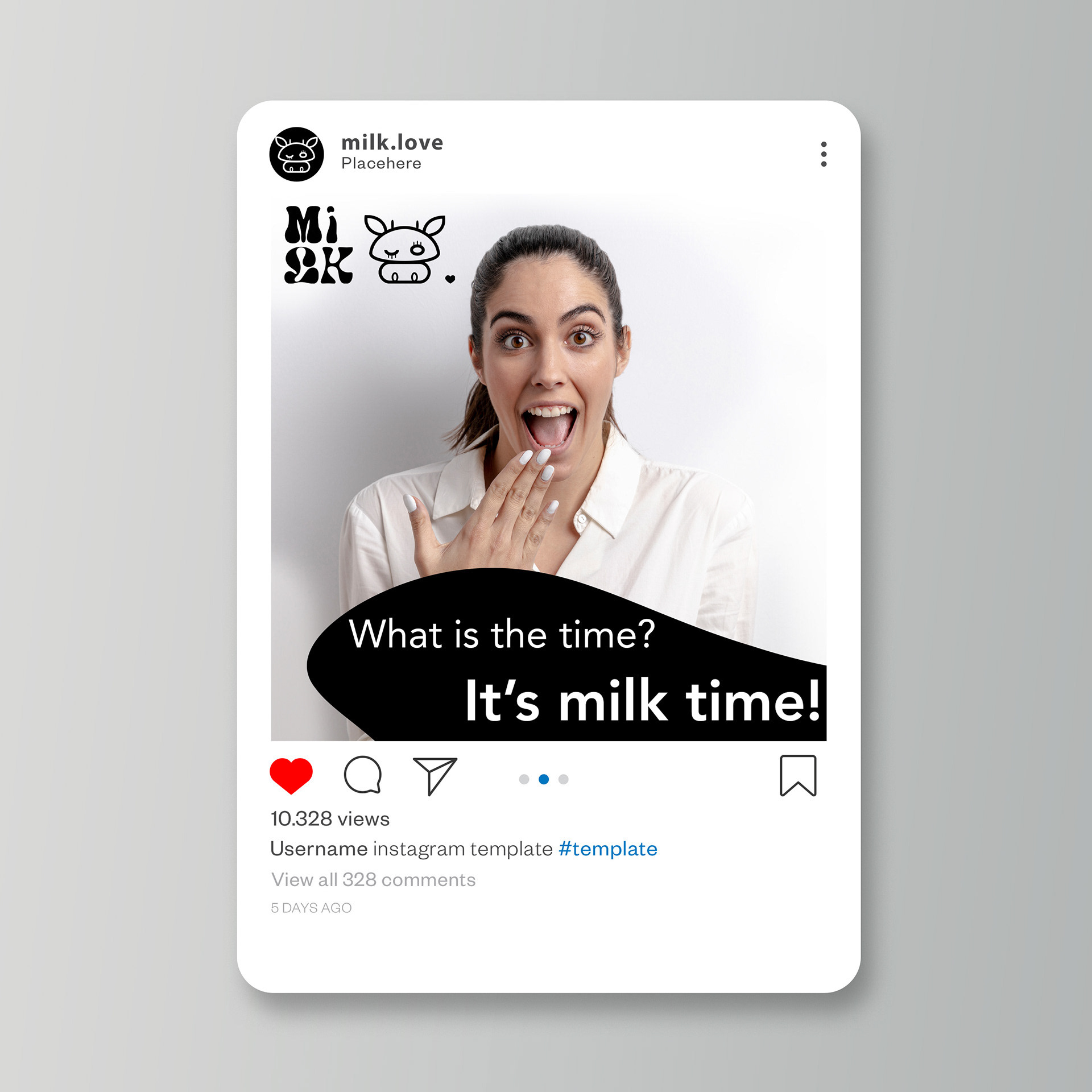 visual identification of the new milk brand