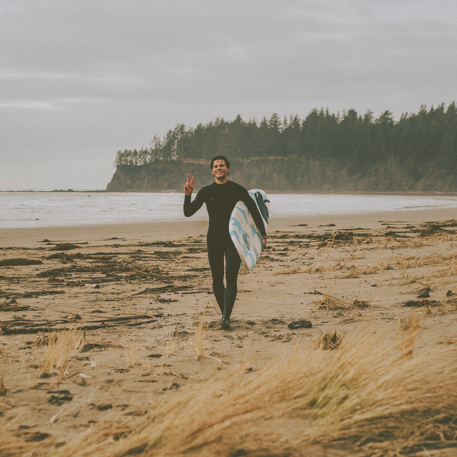 Rainy day surf, Hobuck Beach. February, 2023.