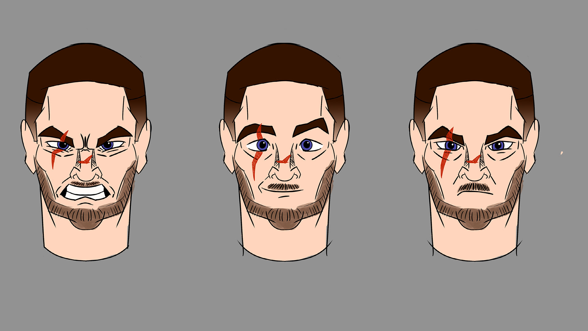 Character Bust expression sheet