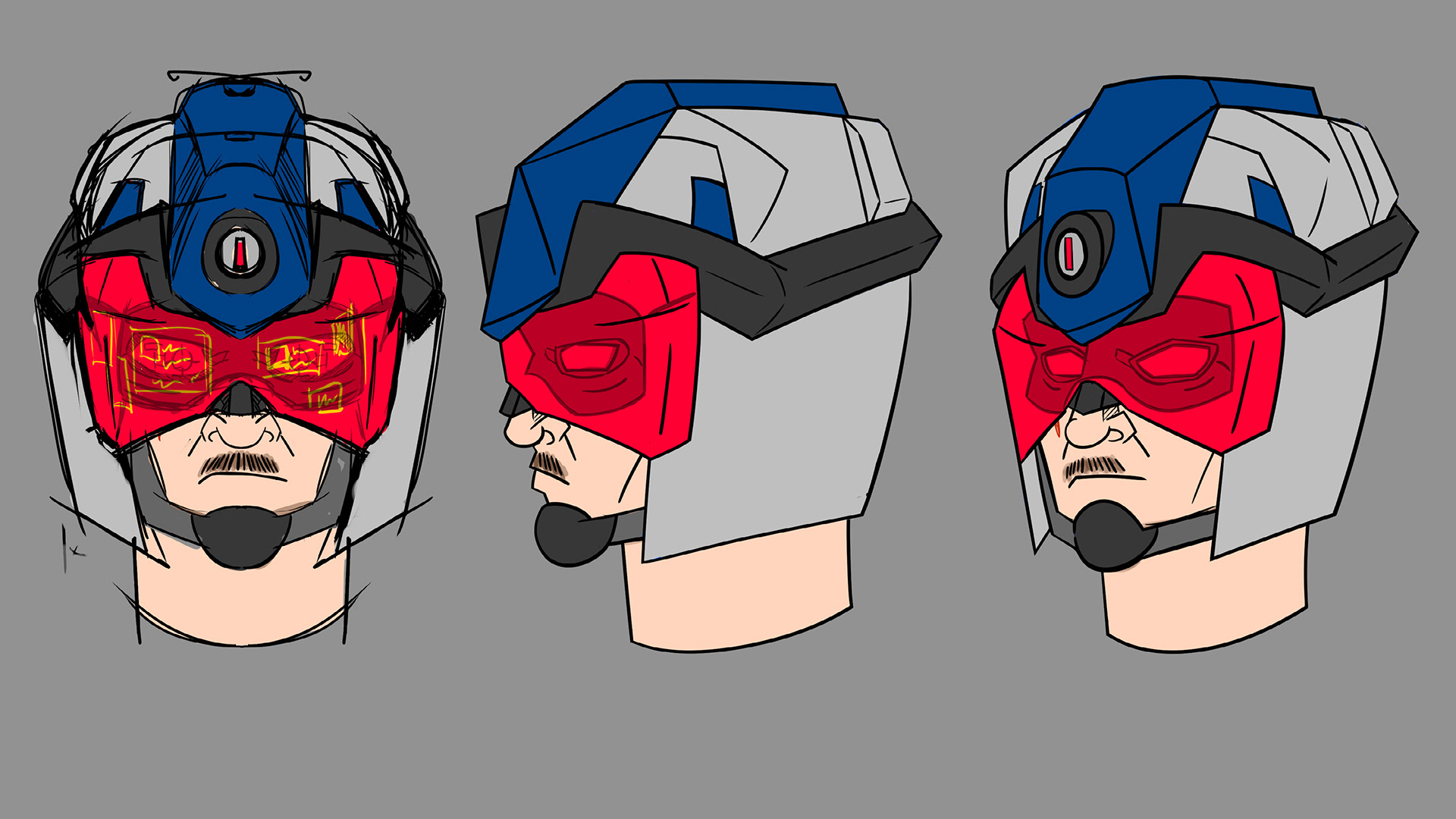 Character Bust (Helmet) Turnaround
