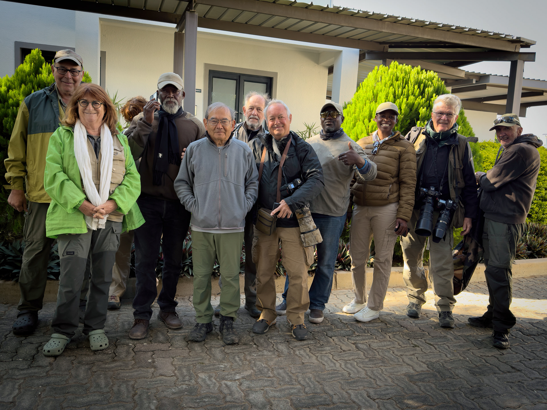 huit photographes, deux guides, une guide apprentie
