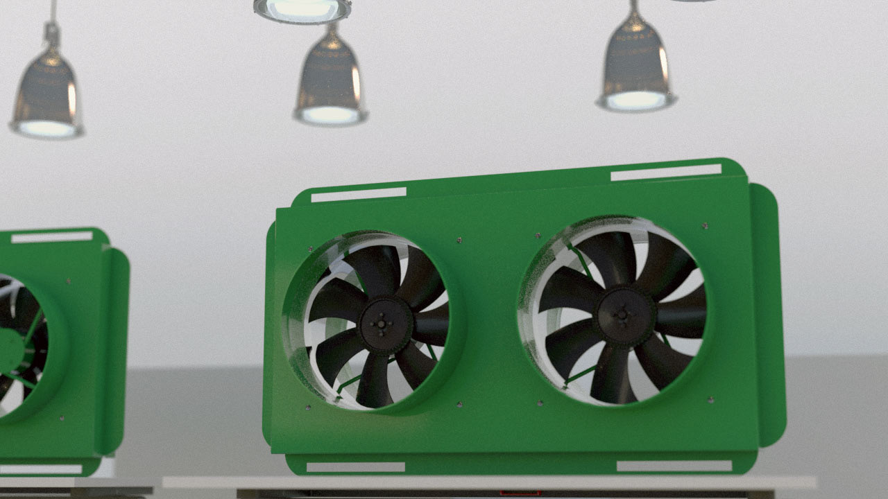 Virtual products setup and rendered to provide options for rig construction for best lighting options for dark and reflective items