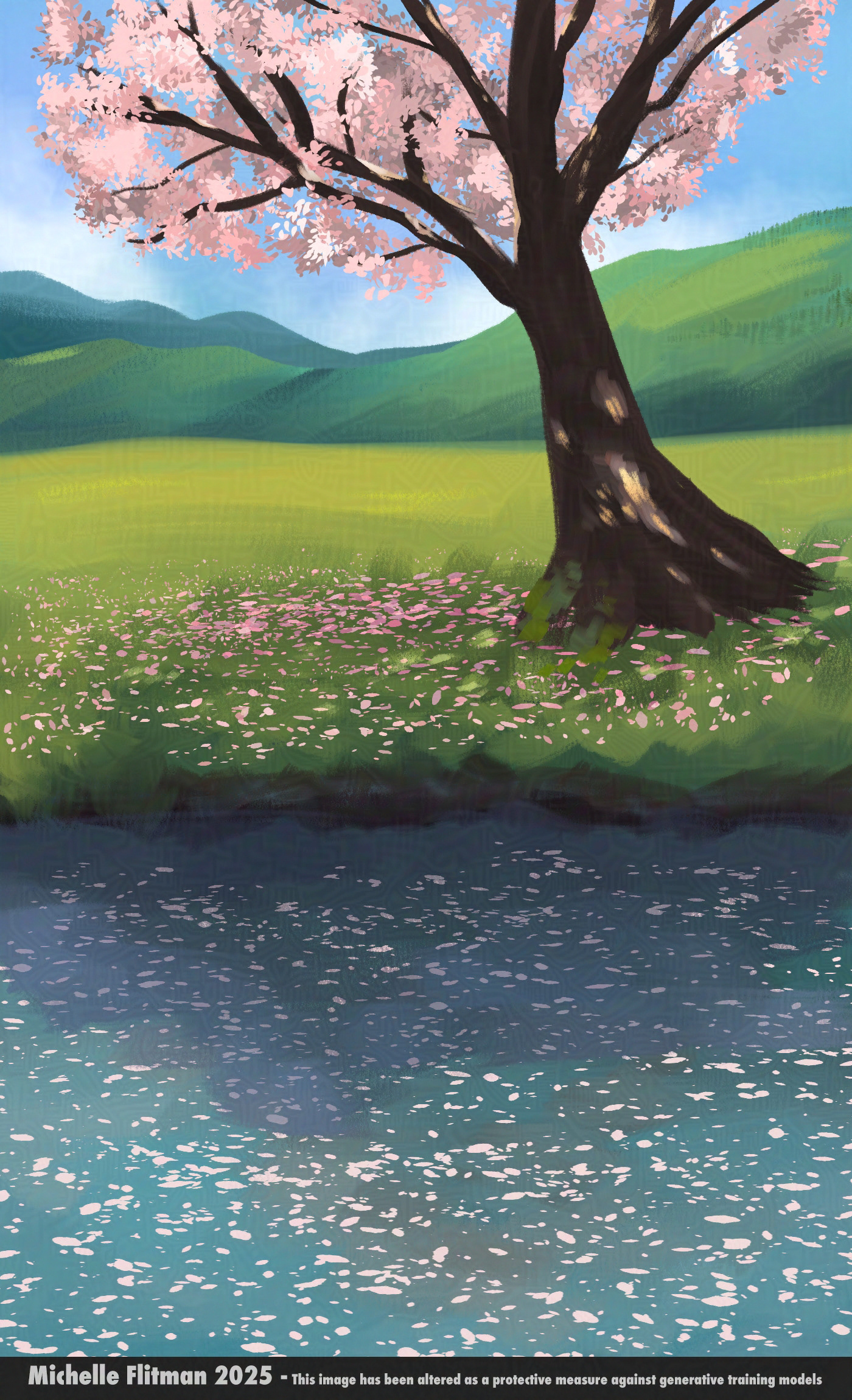 Background painting for original animation