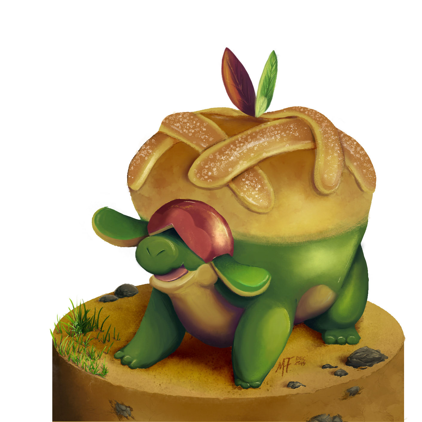 Illustration by me; Appletun character designed by The Pokémon Company