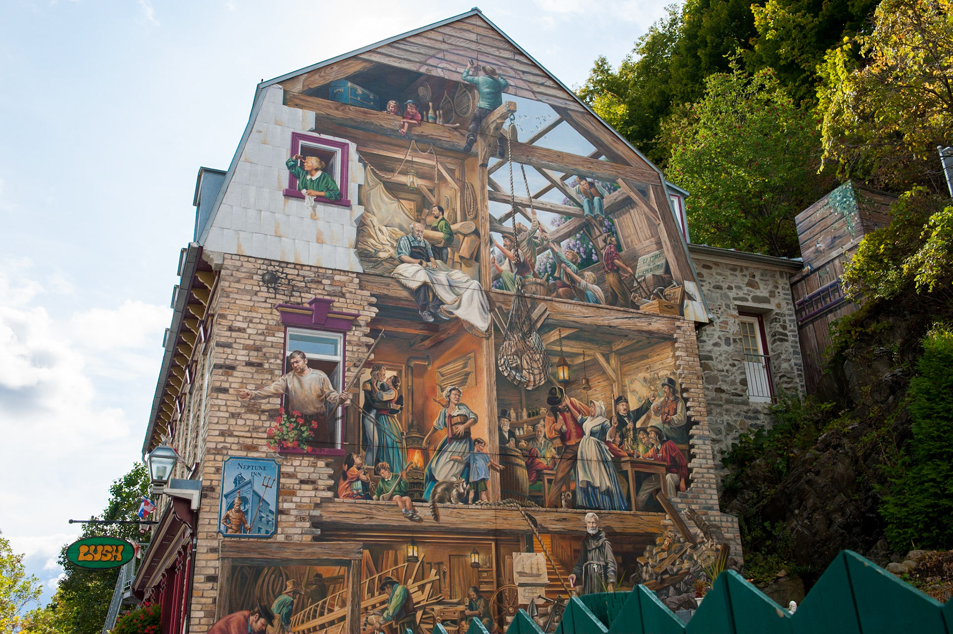 Wall mural, Quebec City, QC, CA