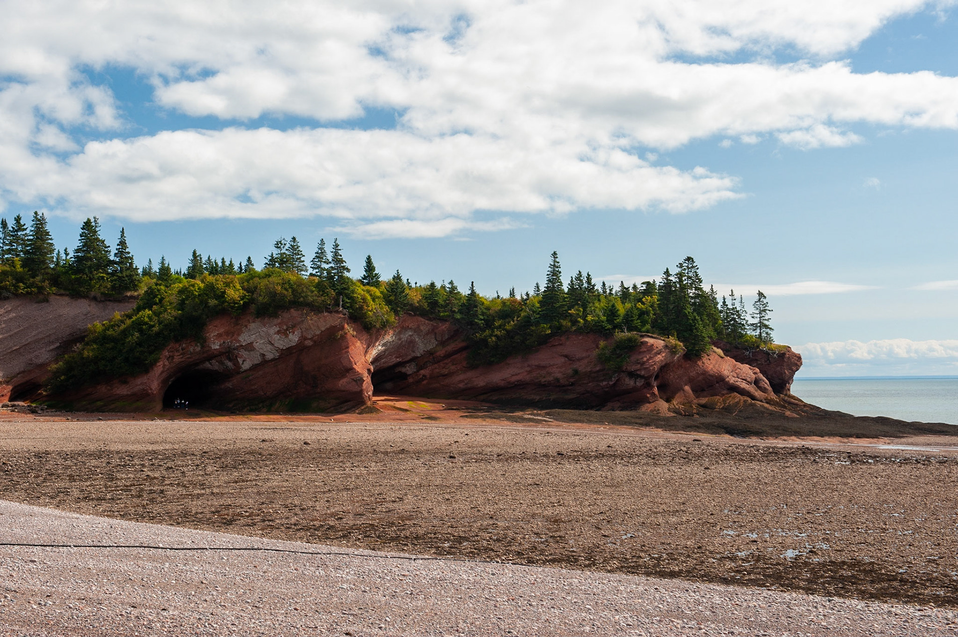 Tide out caves - St. Martin, NB, CA